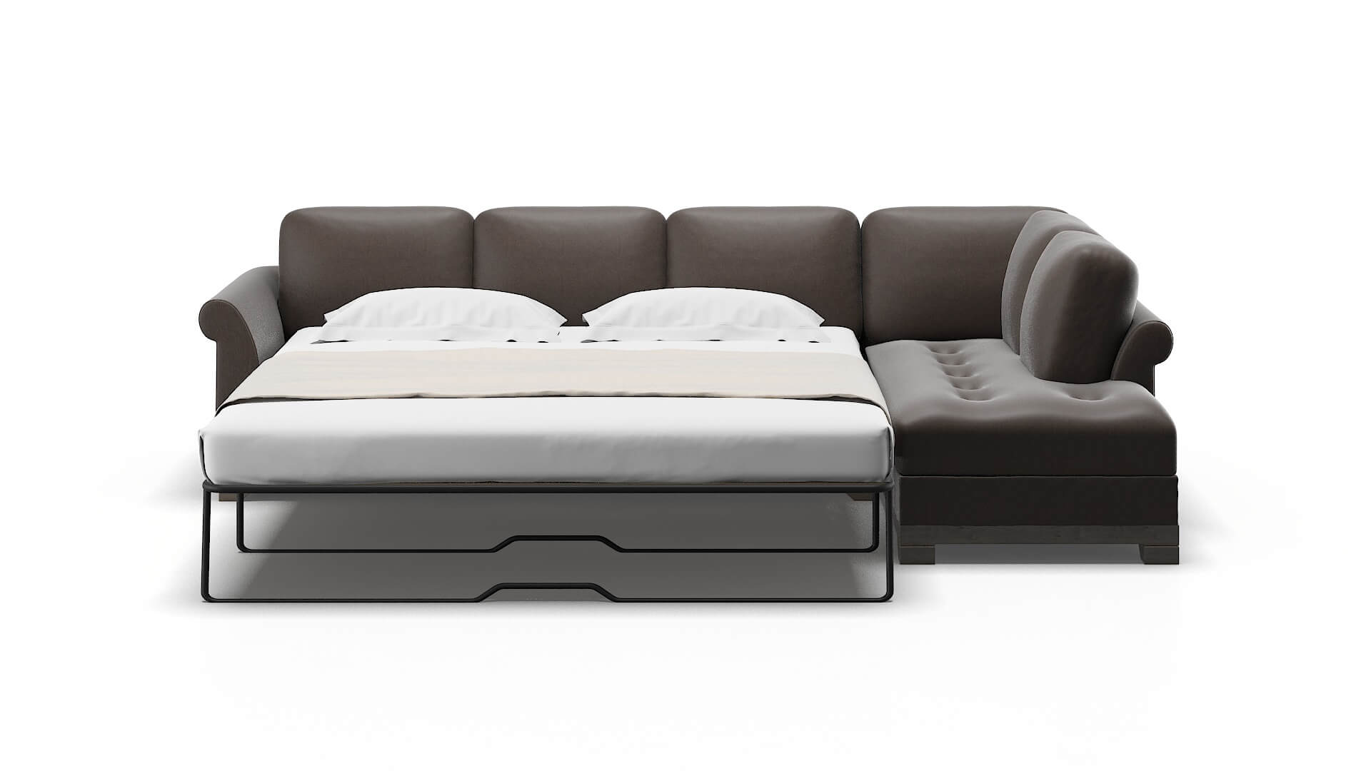 Denver Naples Graphite Panel Sleeper Espresso legs 1