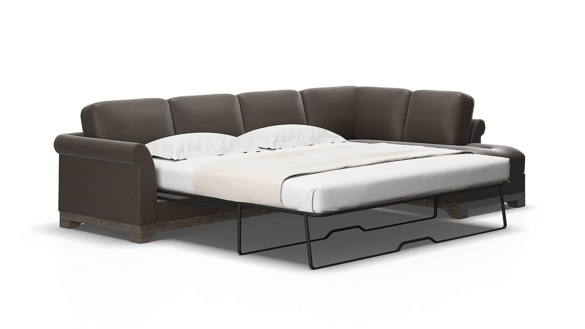 Denver Naples graphite Panel sleeper Espresso Legs  2