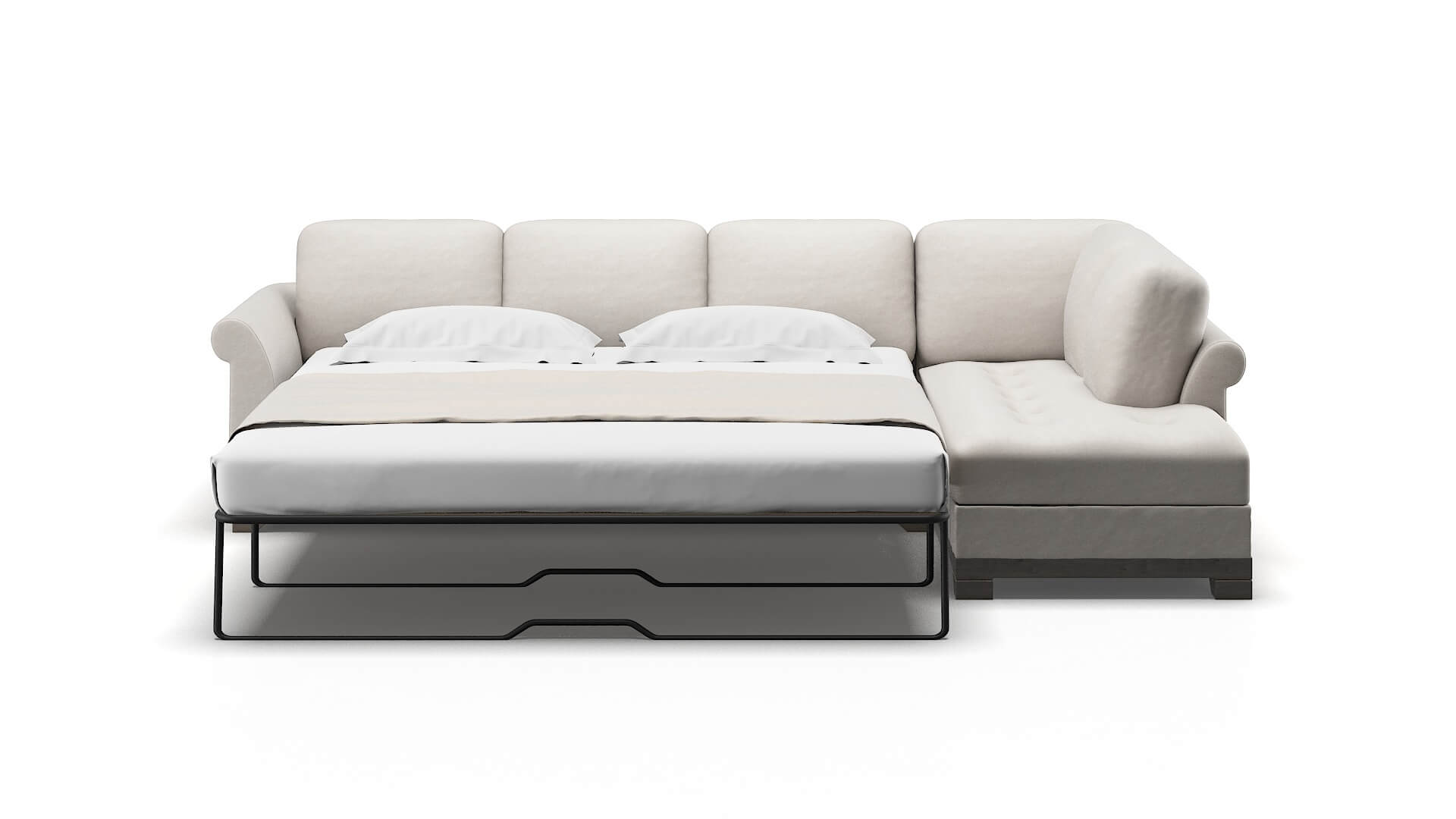 Denver Noble Grey Panel Sleeper Espresso legs 3