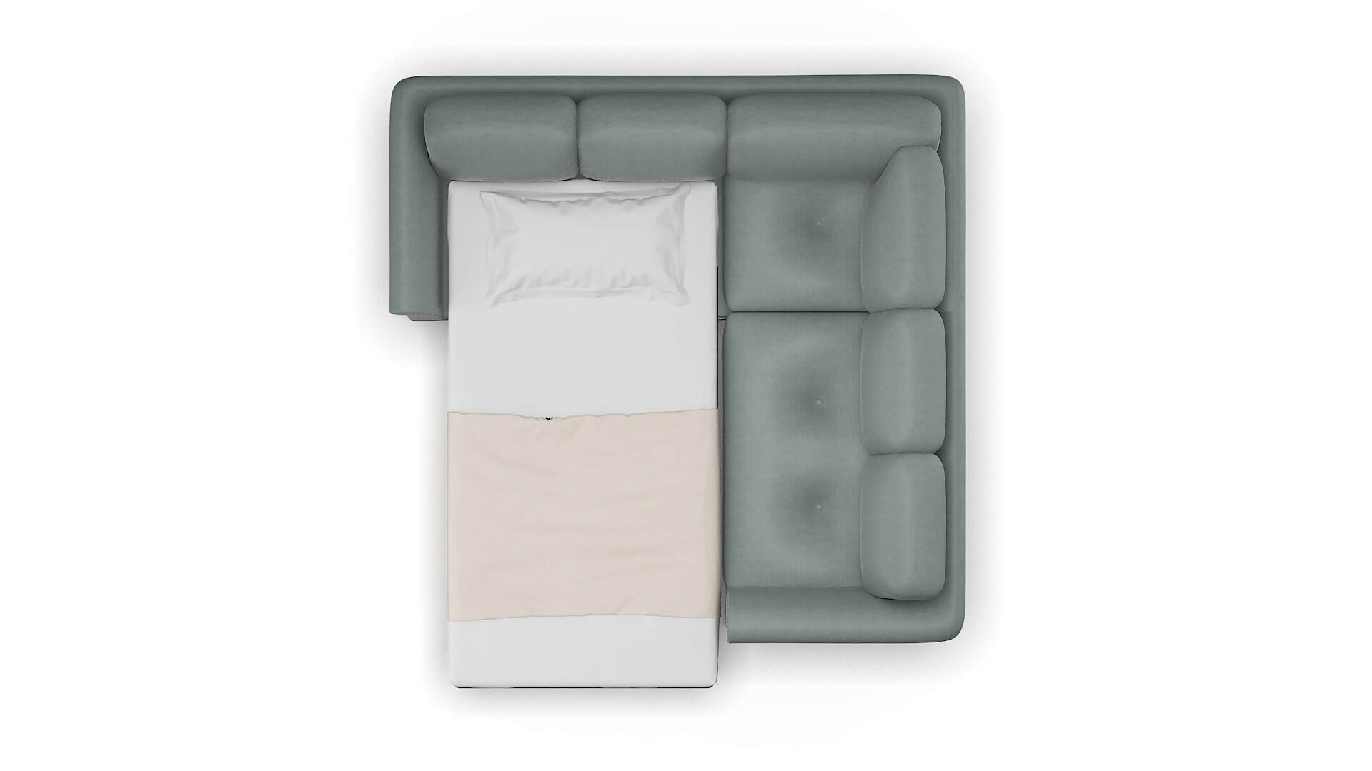 Denver Oakley Baltic Sectional Sleeper Espresso legs 3