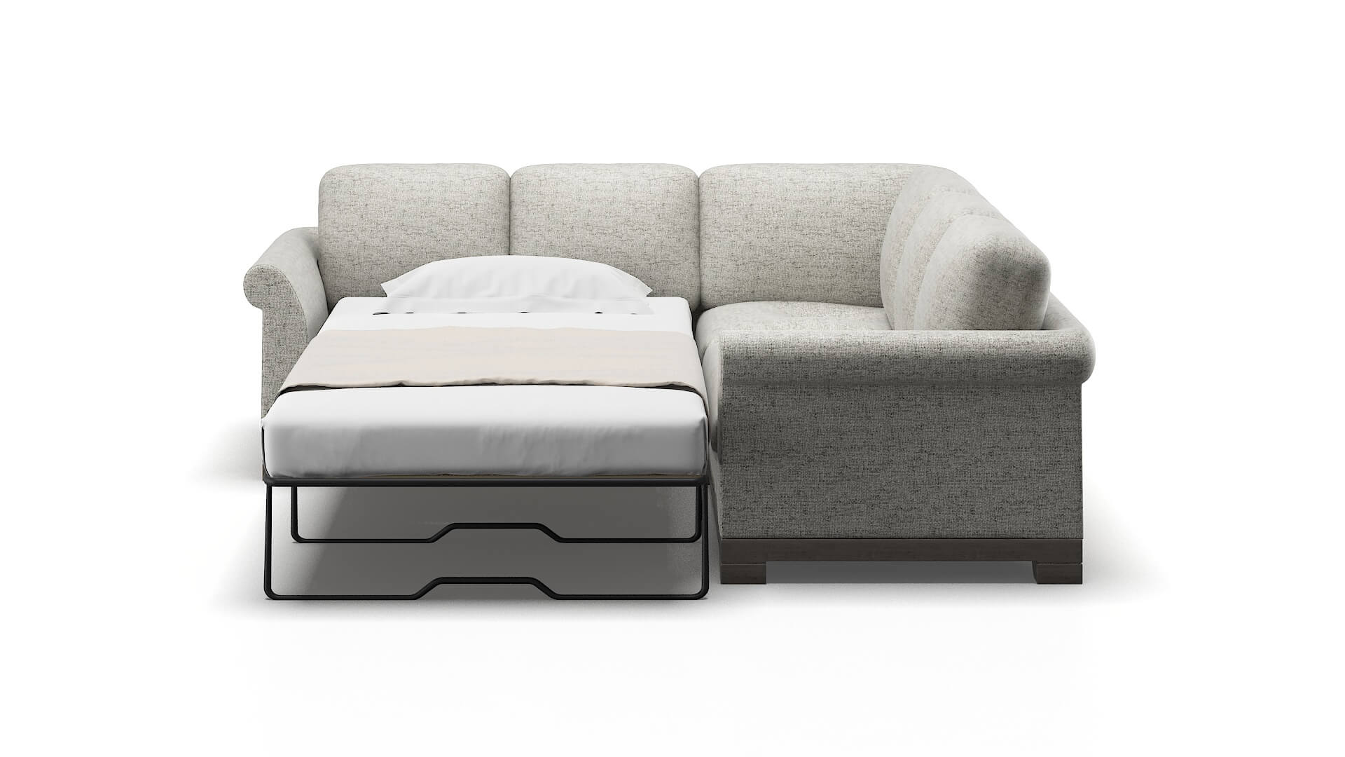 Denver Oceanside Granite Sectional Sleeper Espresso legs 1