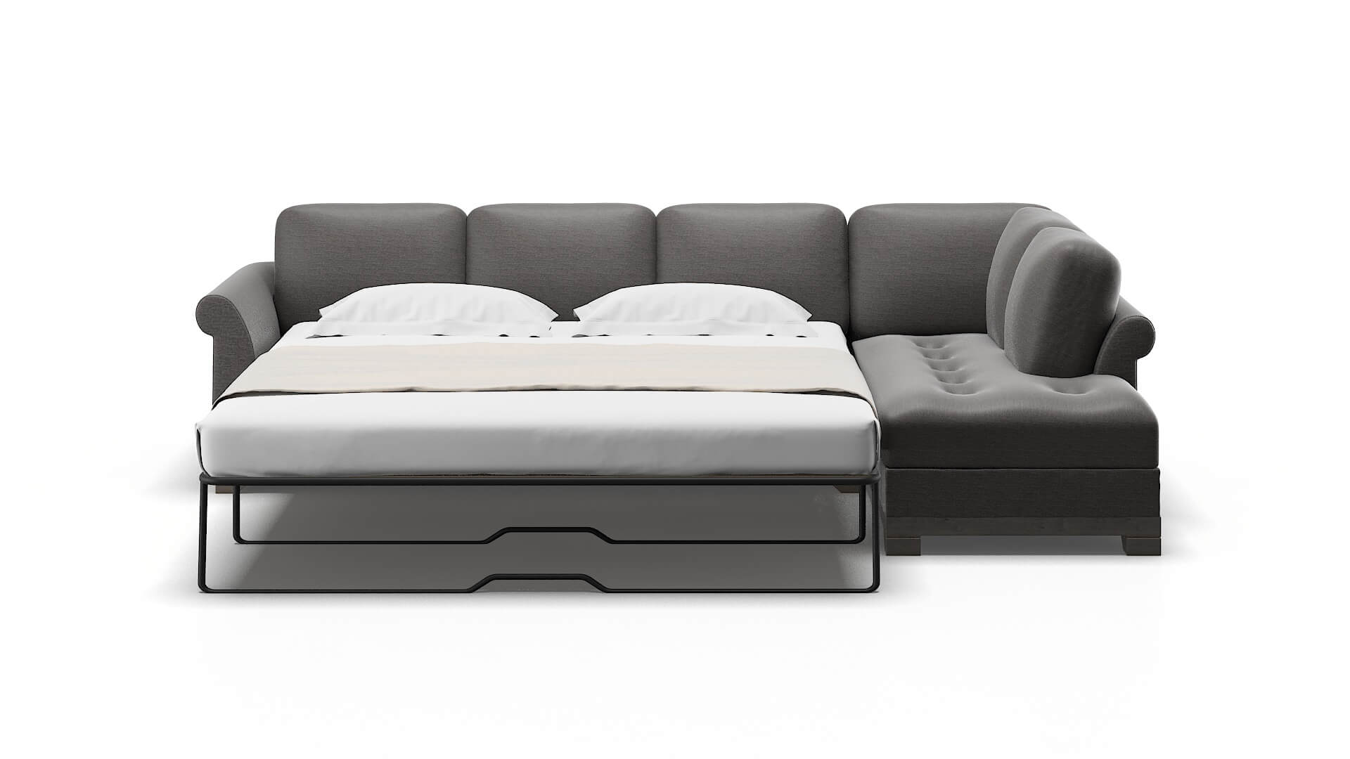 Denver Oscar Charcoal Panel Sleeper Espresso legs 1