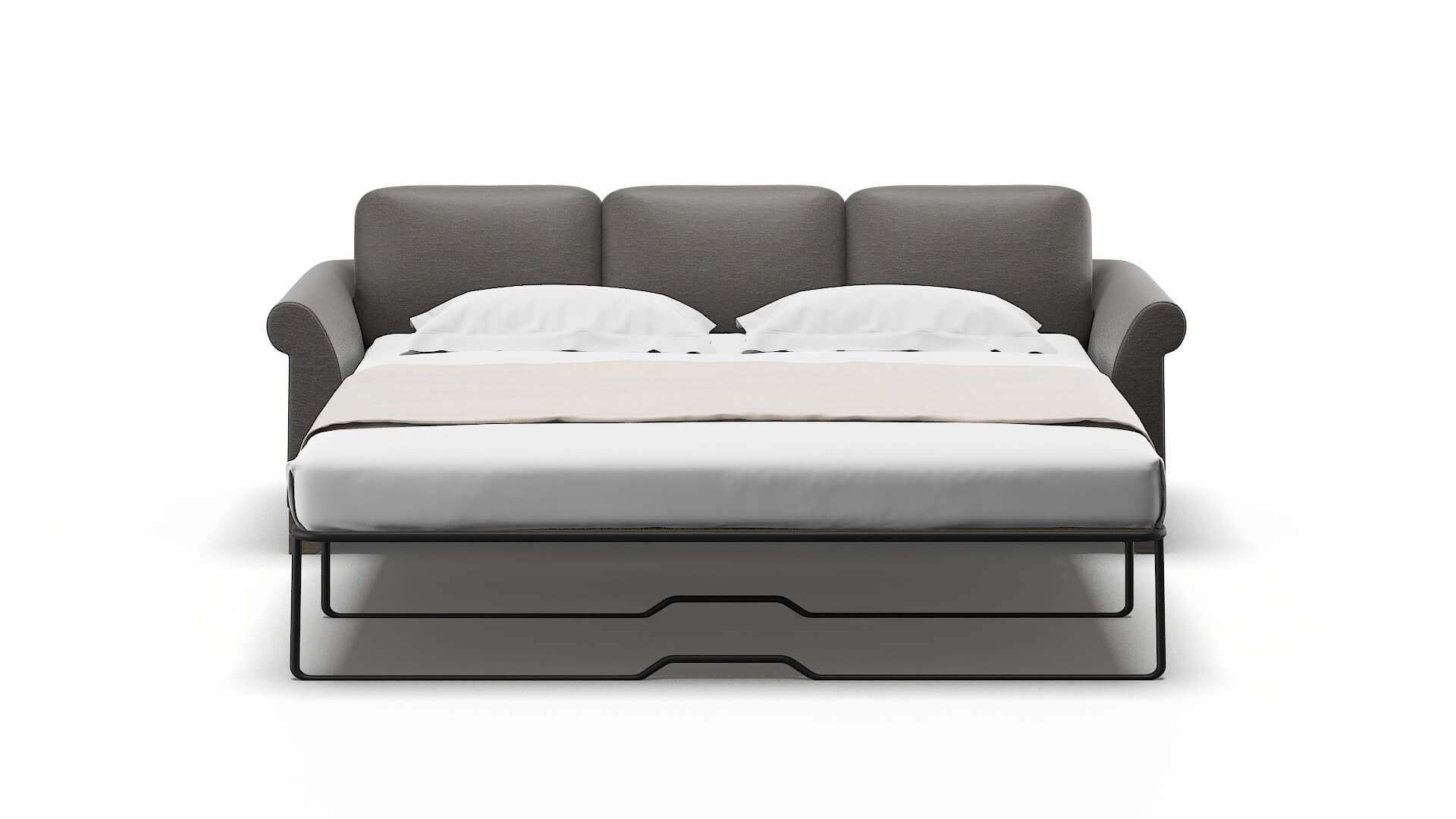 Denver Oscar Grey Sofa Sleeper Espresso legs 1