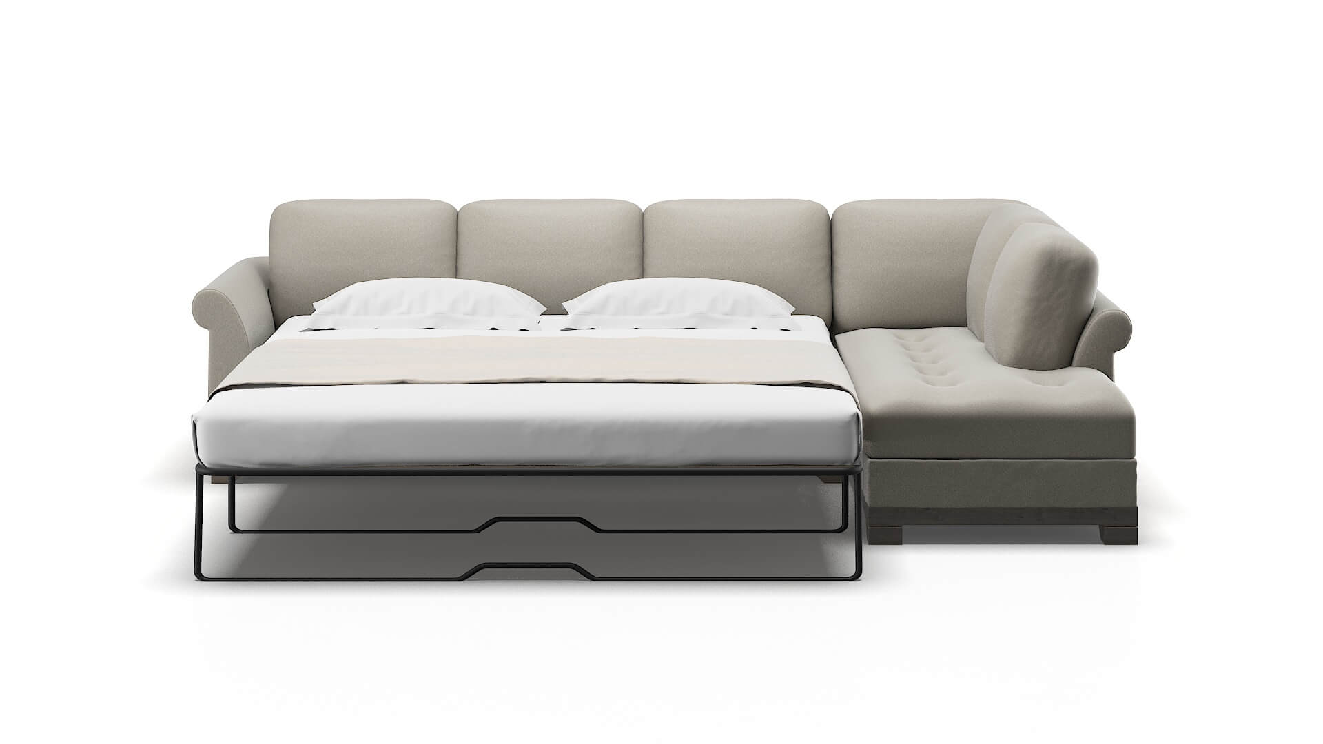 Denver Oscar Silver Panel Sleeper Espresso legs 1