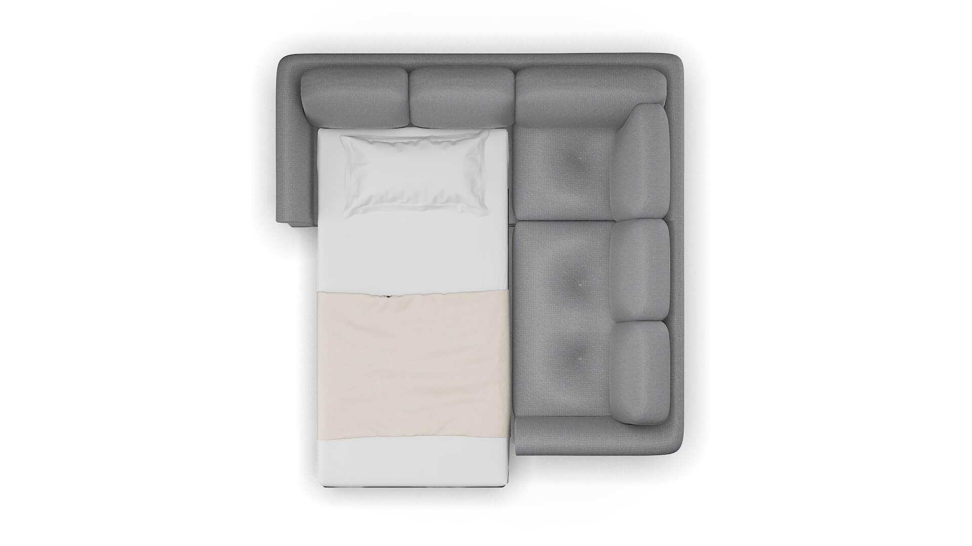 Denver Parker Ash Sectional Sleeper Espresso legs 3