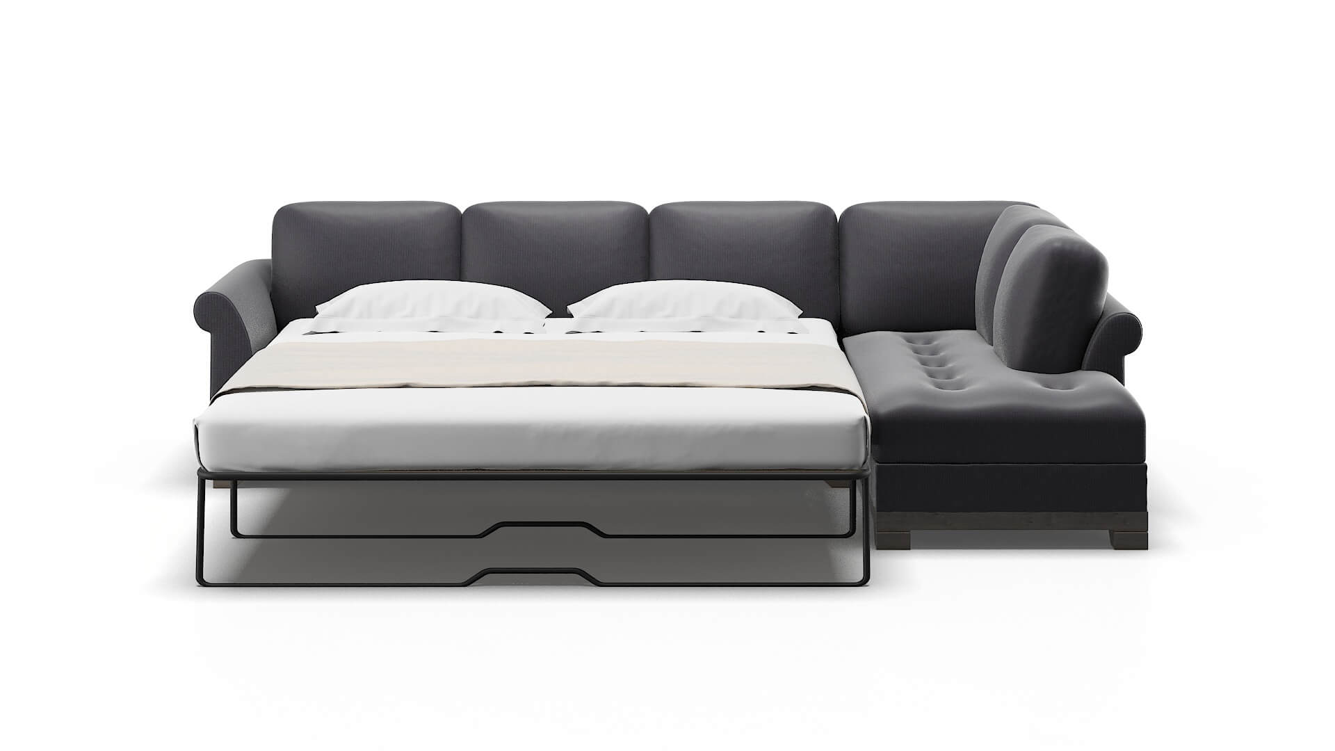 Denver Parker Charcoal Panel Sleeper Espresso legs 1