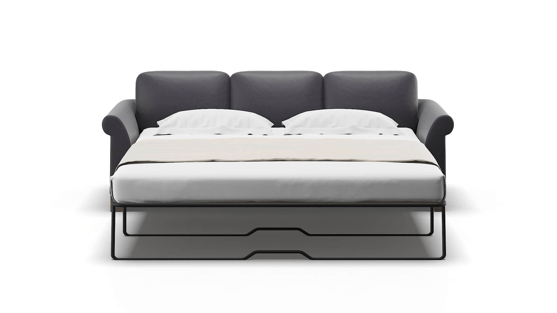 Denver Parker Charcoal Sofa Sleeper Espresso legs 1