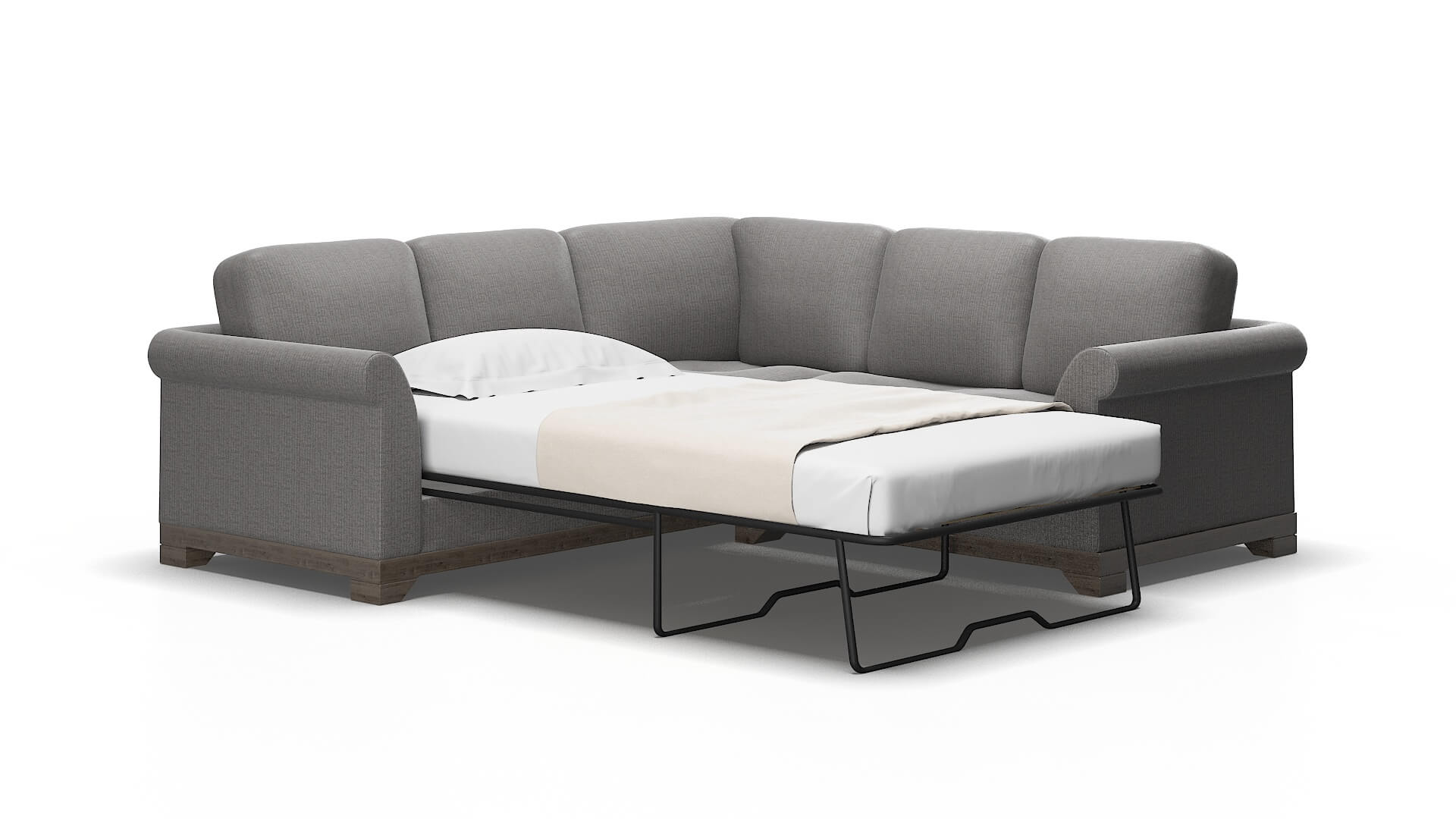 Denver Parker graphite Sectional sleeper Espresso Legs  2