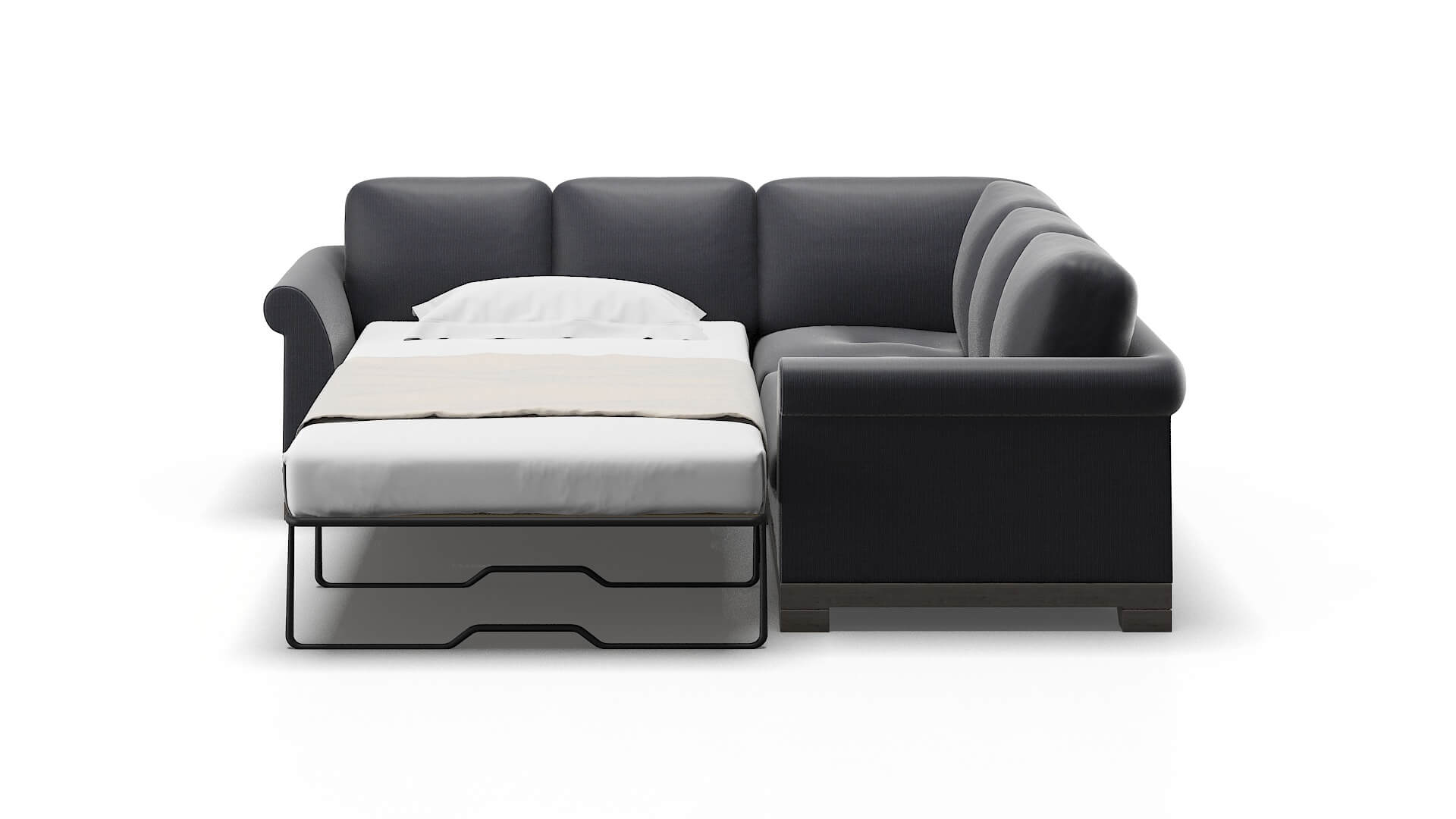 Denver Parker Midnight Sectional Sleeper Espresso legs 1