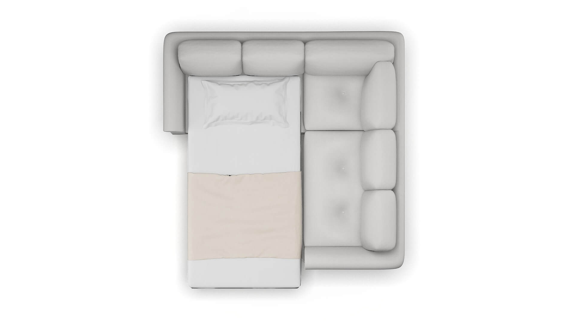 Denver Prisma Steam Sectional Sleeper Espresso legs 3