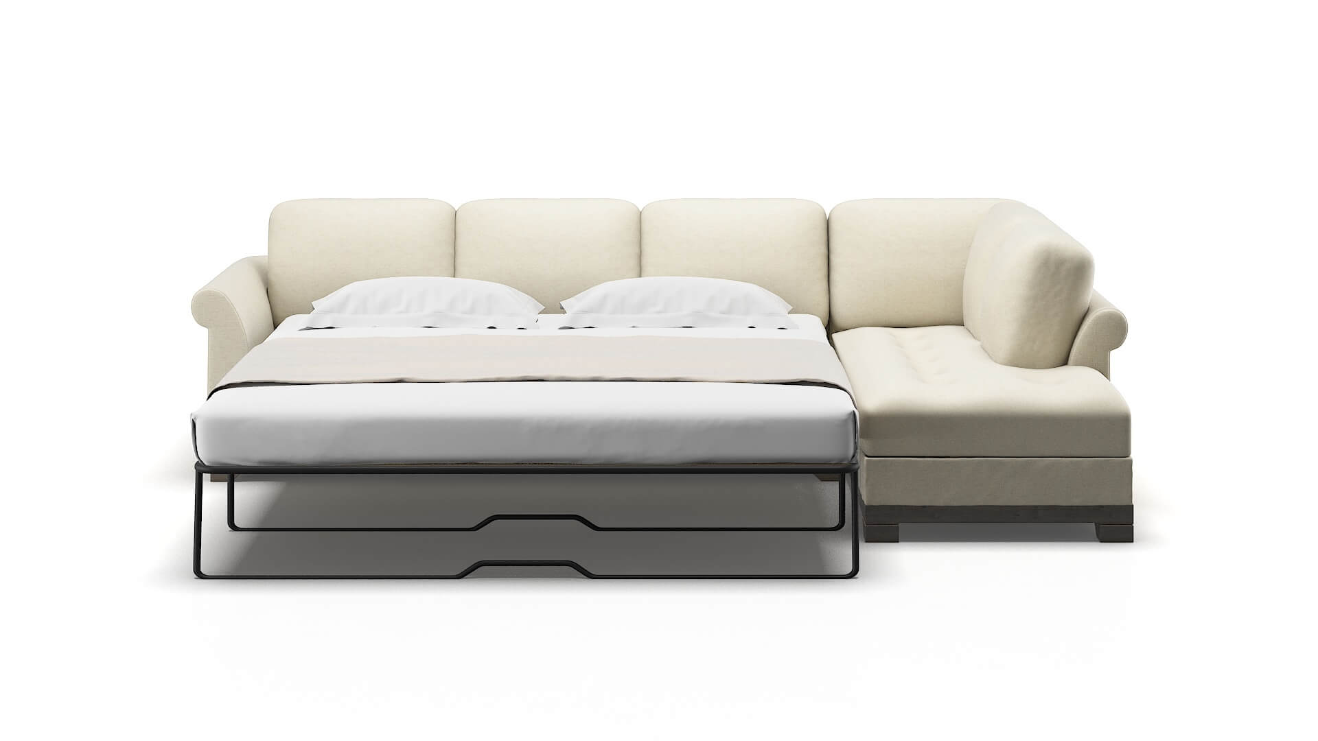 Denver Redondo Oyster Panel Sleeper Espresso legs 3