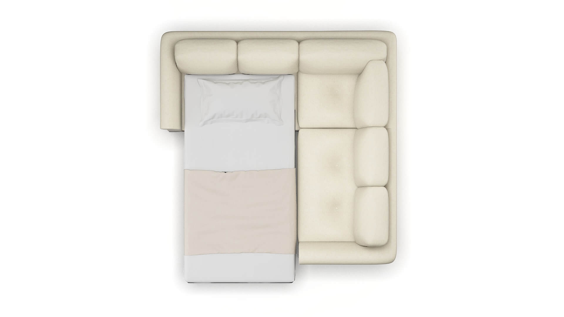 Denver Redondo Oyster Sectional Sleeper Espresso legs 3