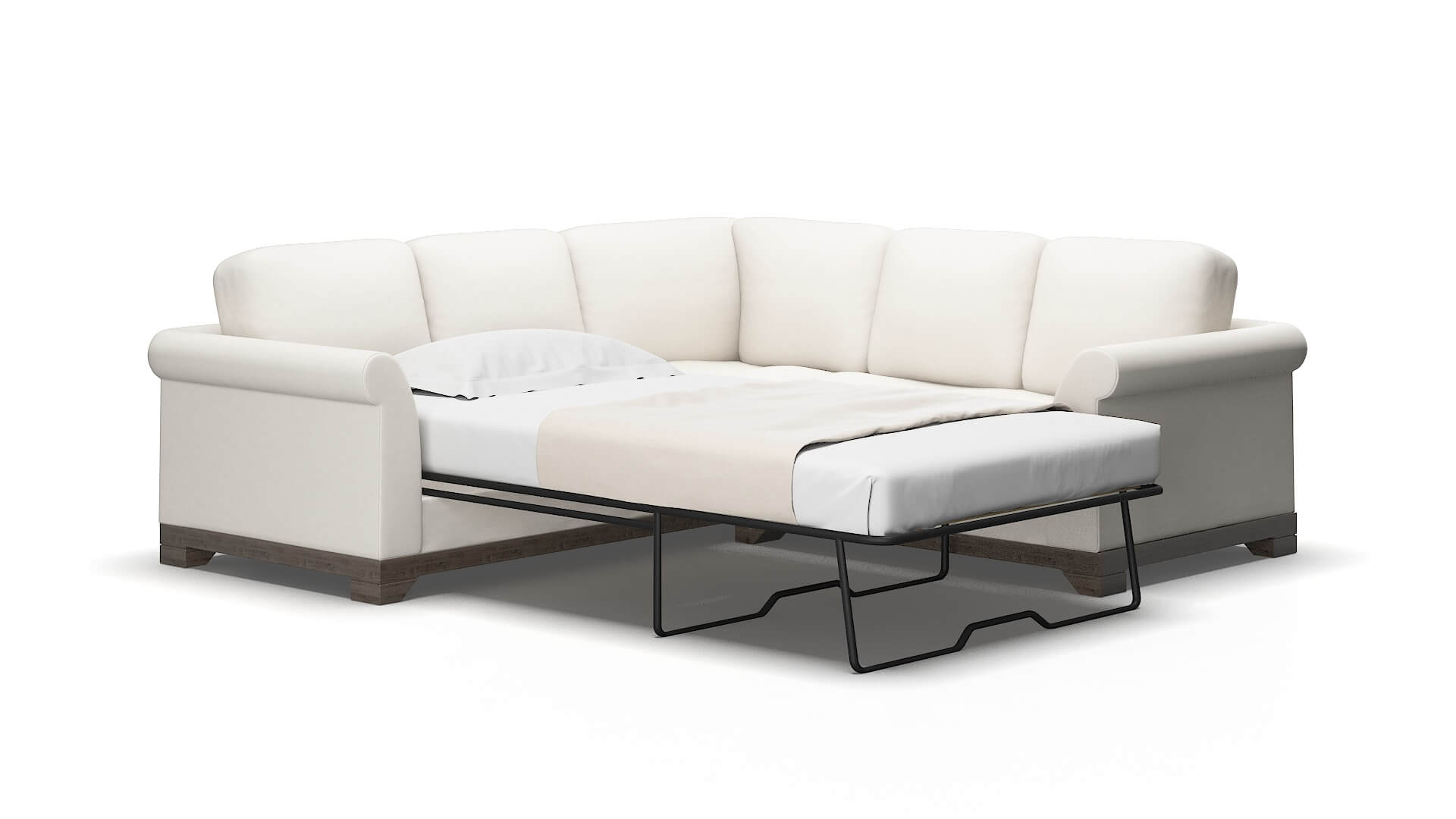 Denver Redondo Pearl Sectional Sleeper Espresso legs 2