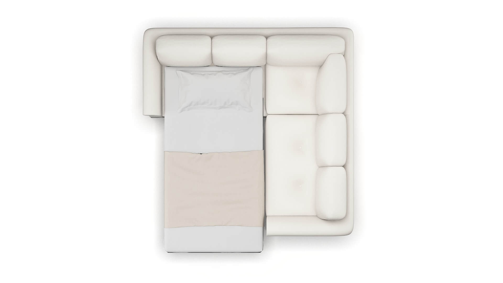 Denver Redondo Pearl Sectional Sleeper Espresso legs 3