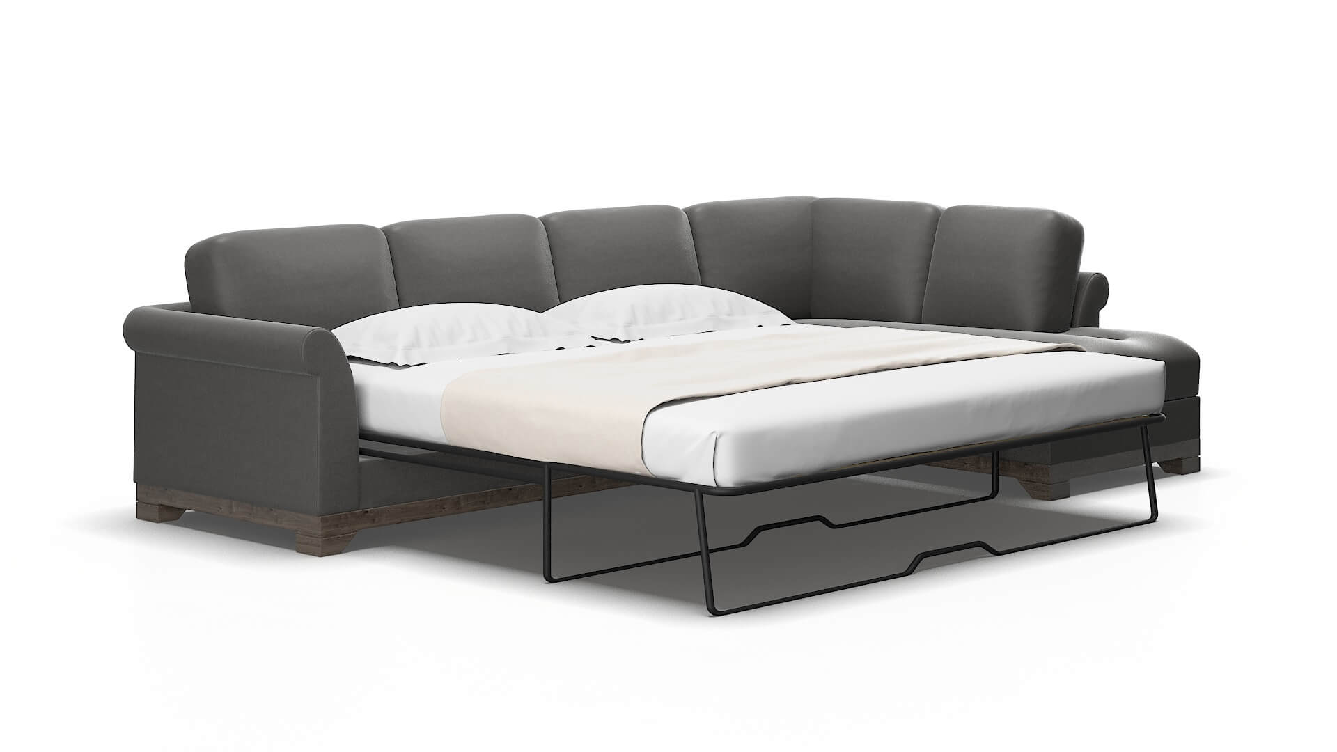 Denver Rocket Charcoal Panel Sleeper Espresso legs 2