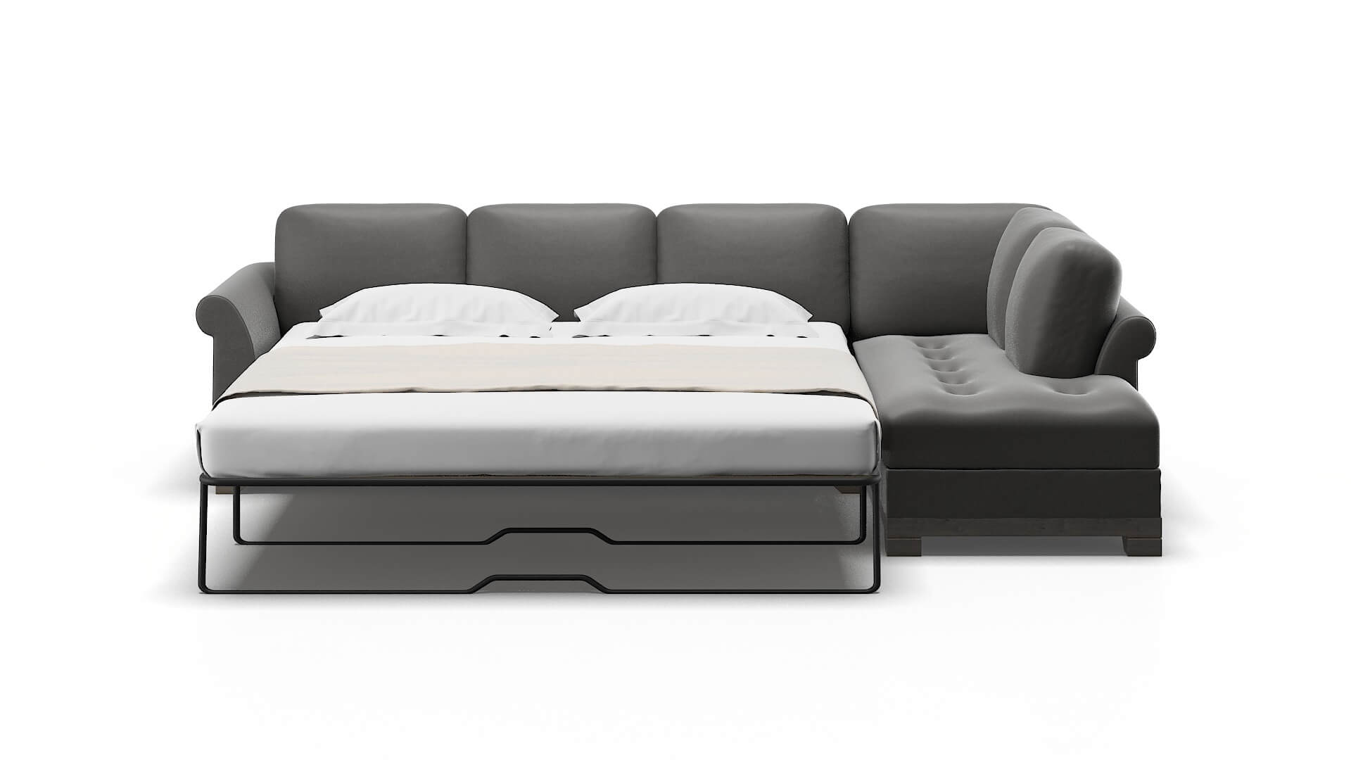 Denver Rocket Charcoal Panel Sleeper Espresso legs 3