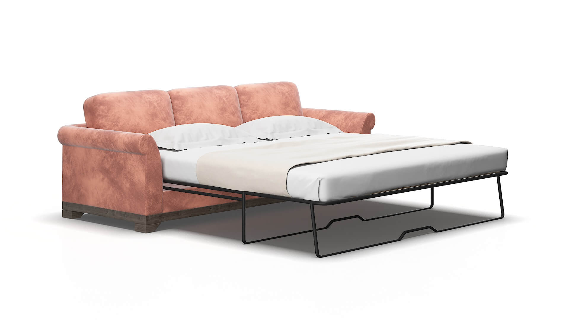 Denver Royale blush Sofa sleeper Espresso Legs  2