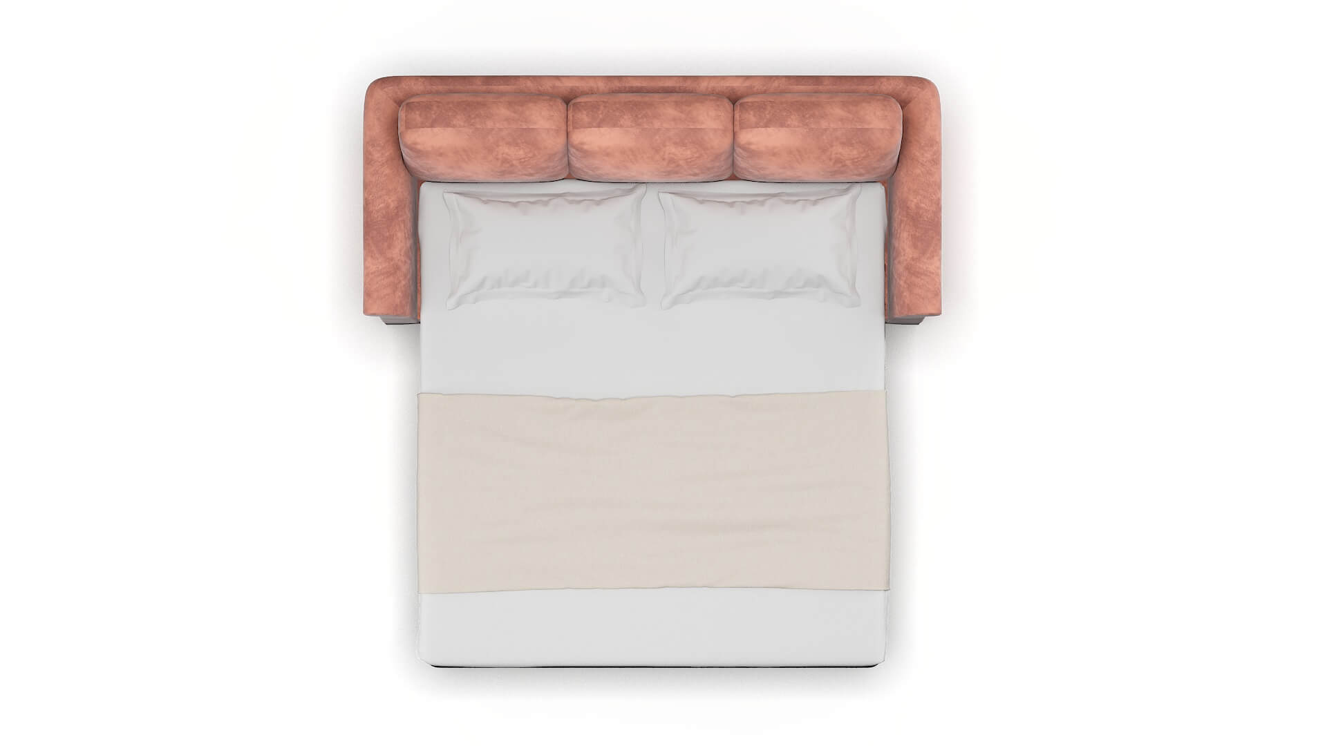 Denver Royale Blush Sofa Sleeper Espresso legs 3