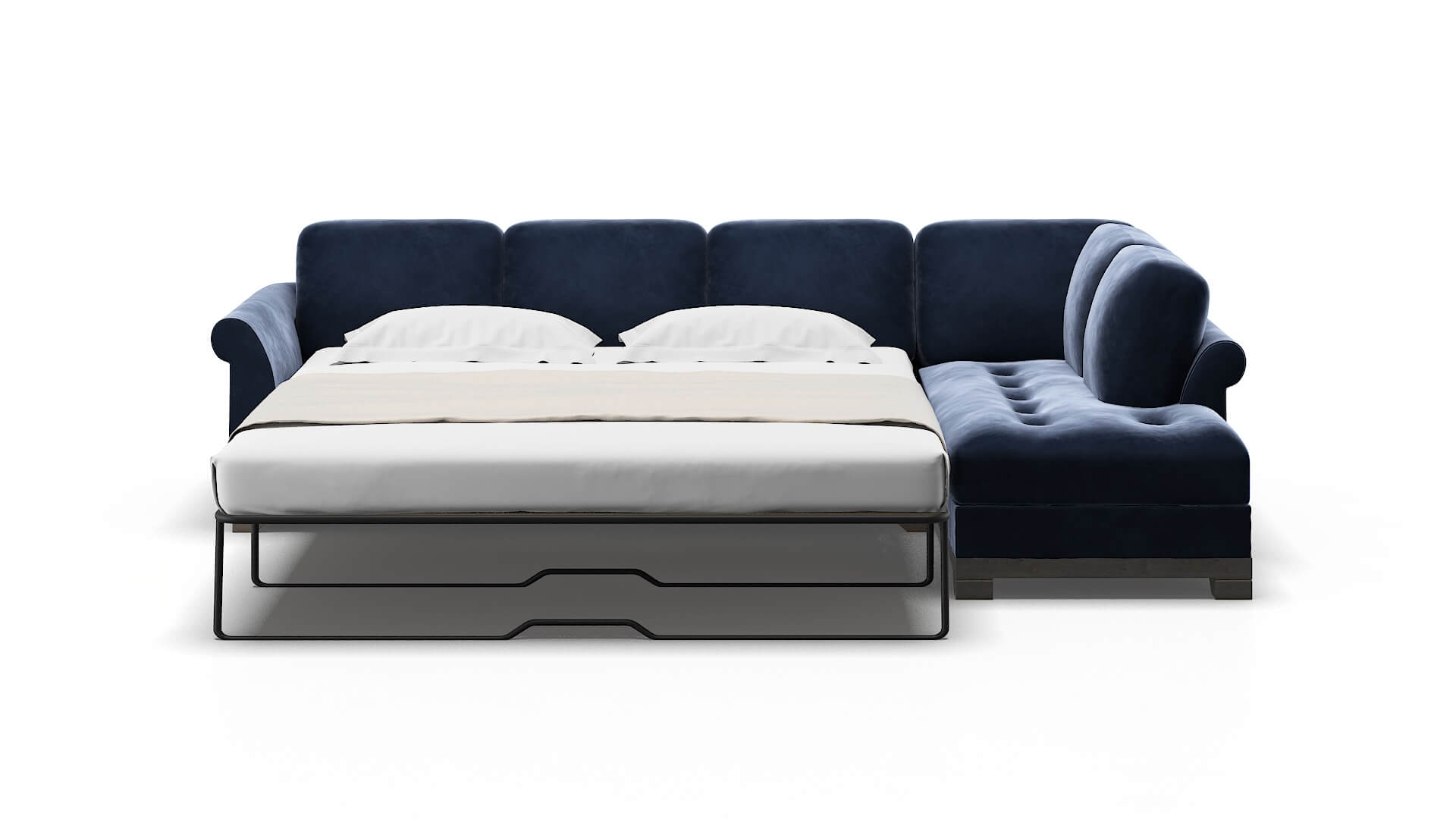 Denver Royale Cobalt Panel Sleeper Espresso legs 3