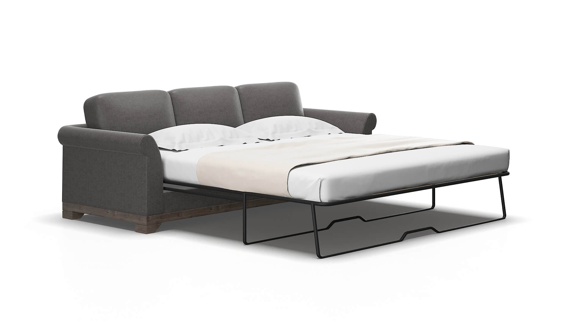 Denver Sasha Grey Sofa Sleeper Espresso legs 2