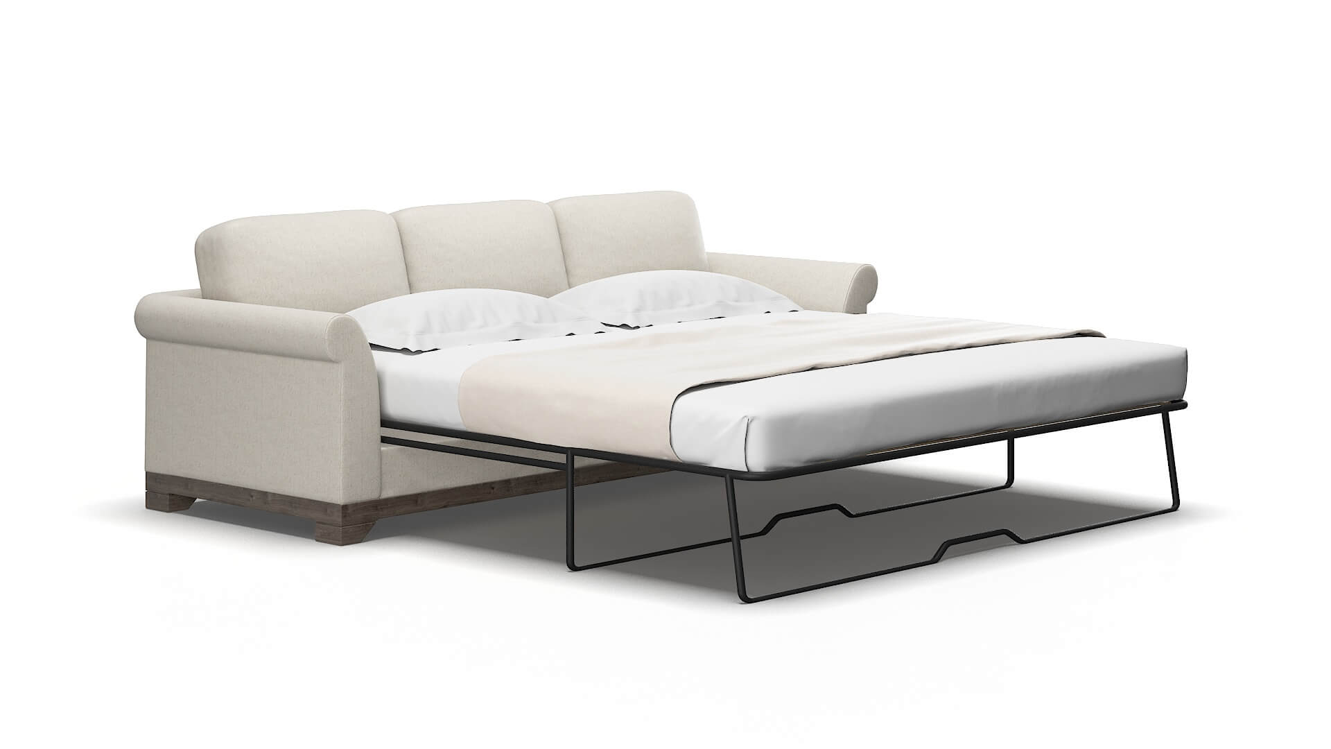 Denver Sasha Linen Sofa Sleeper Espresso legs 2