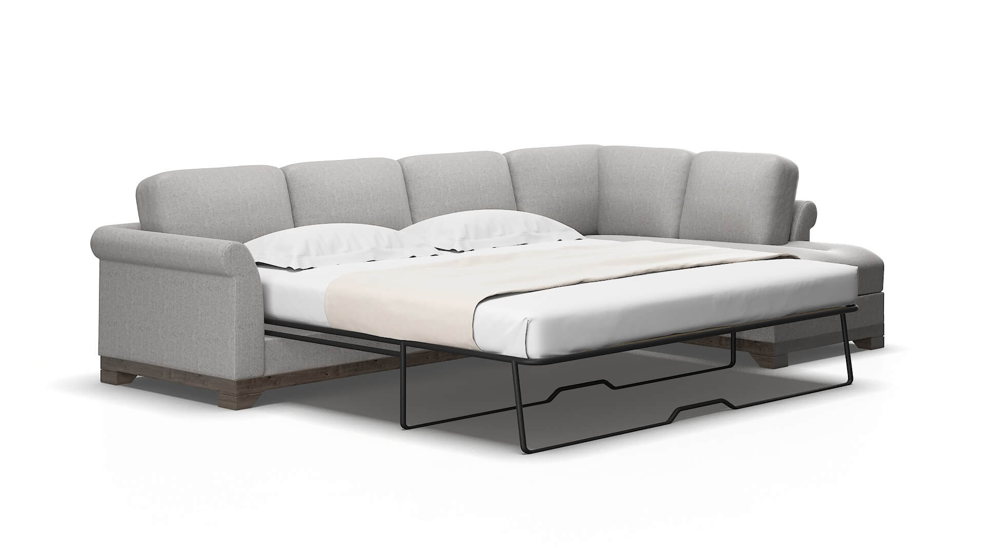 Denver Sasha Silver Panel Sleeper Espresso legs 2