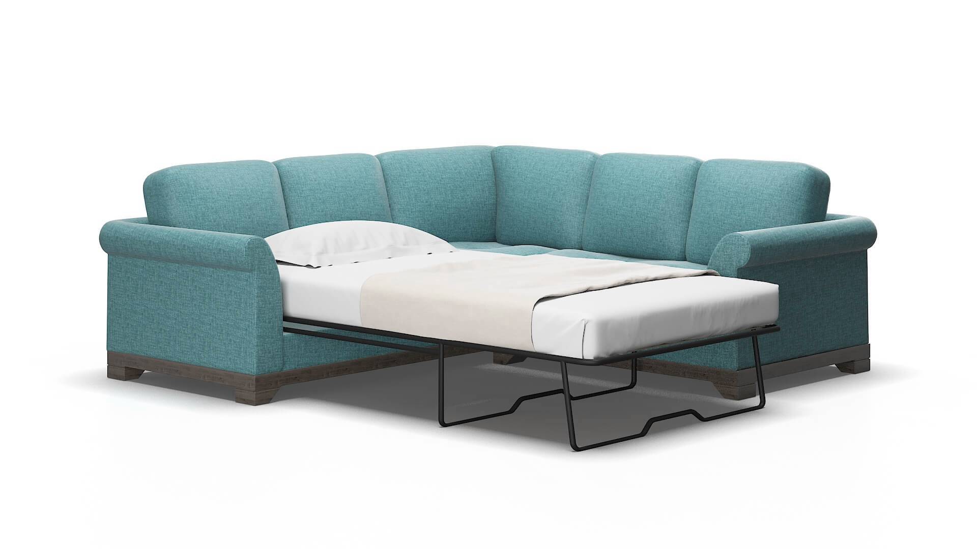 Denver Simplex Blue_moon Sectional Sleeper Espresso legs 2