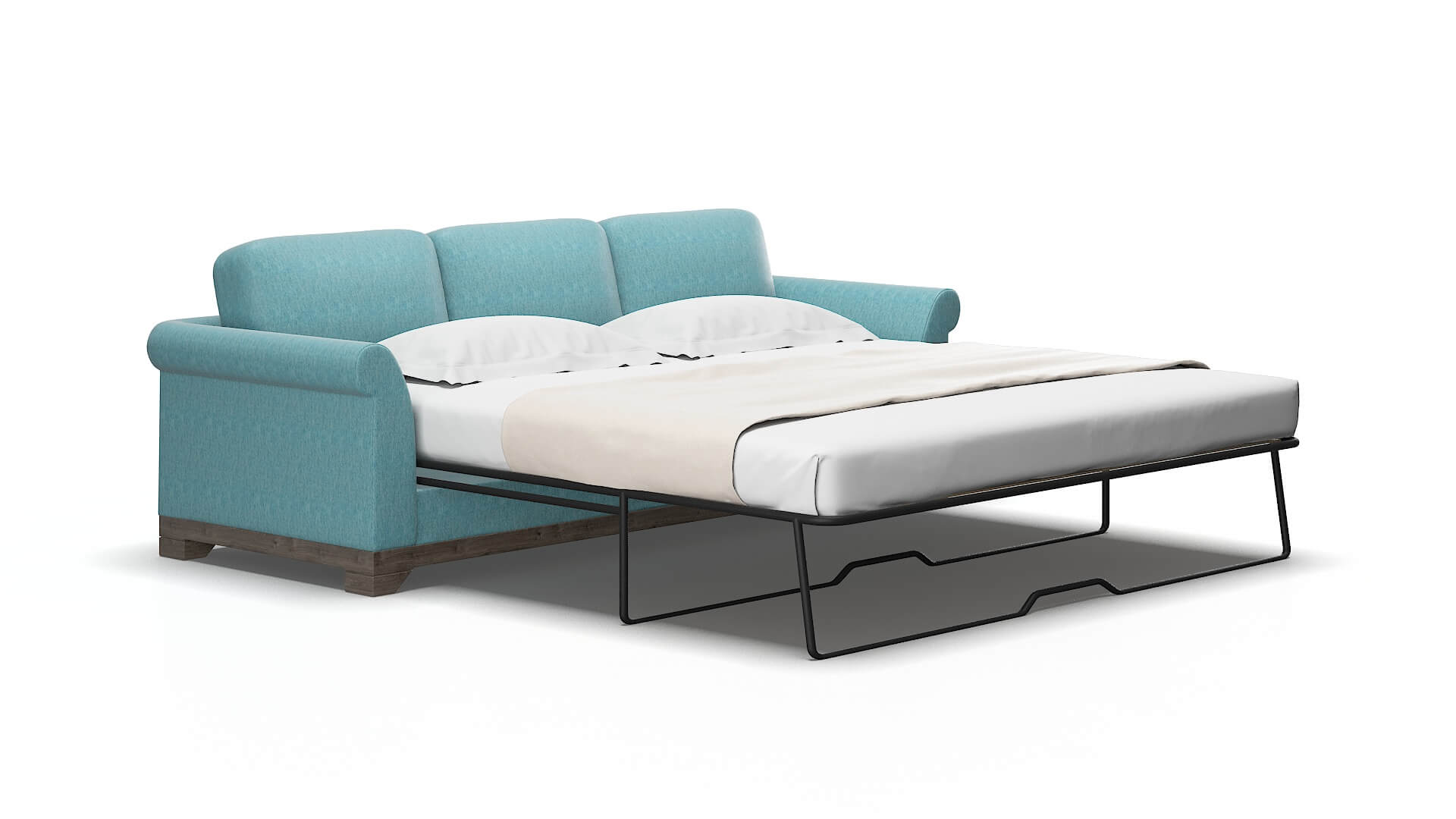 Denver Sorrento Denim Sofa Sleeper Espresso legs 2