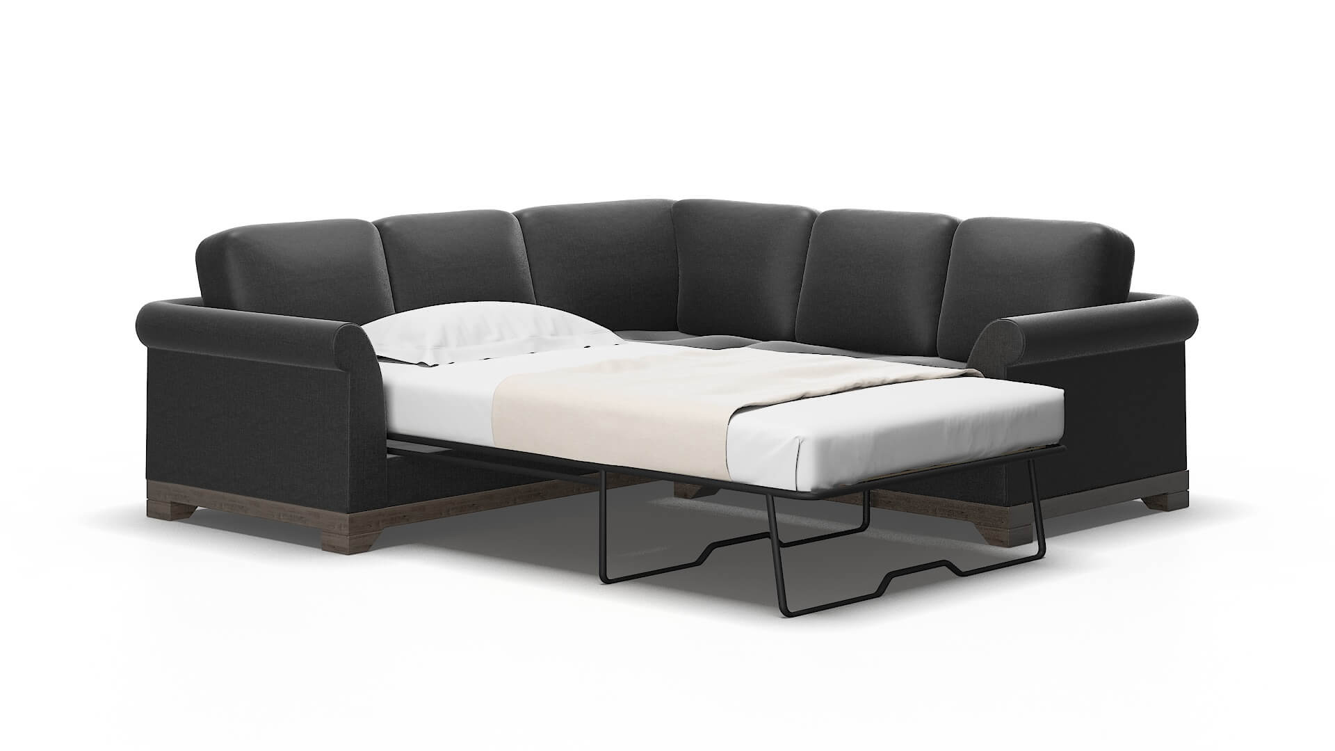 Denver Sosoftness 54 Sectional Sleeper Espresso legs 2