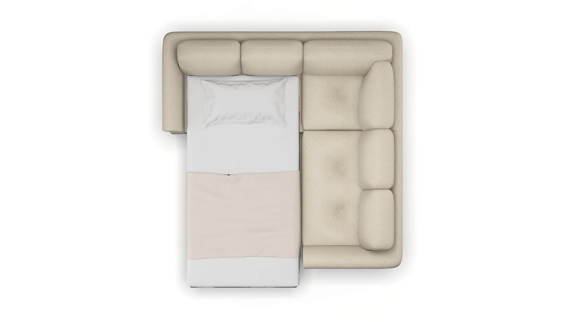 Denver Sosoftness 72 Sectional Sleeper Espresso legs 3