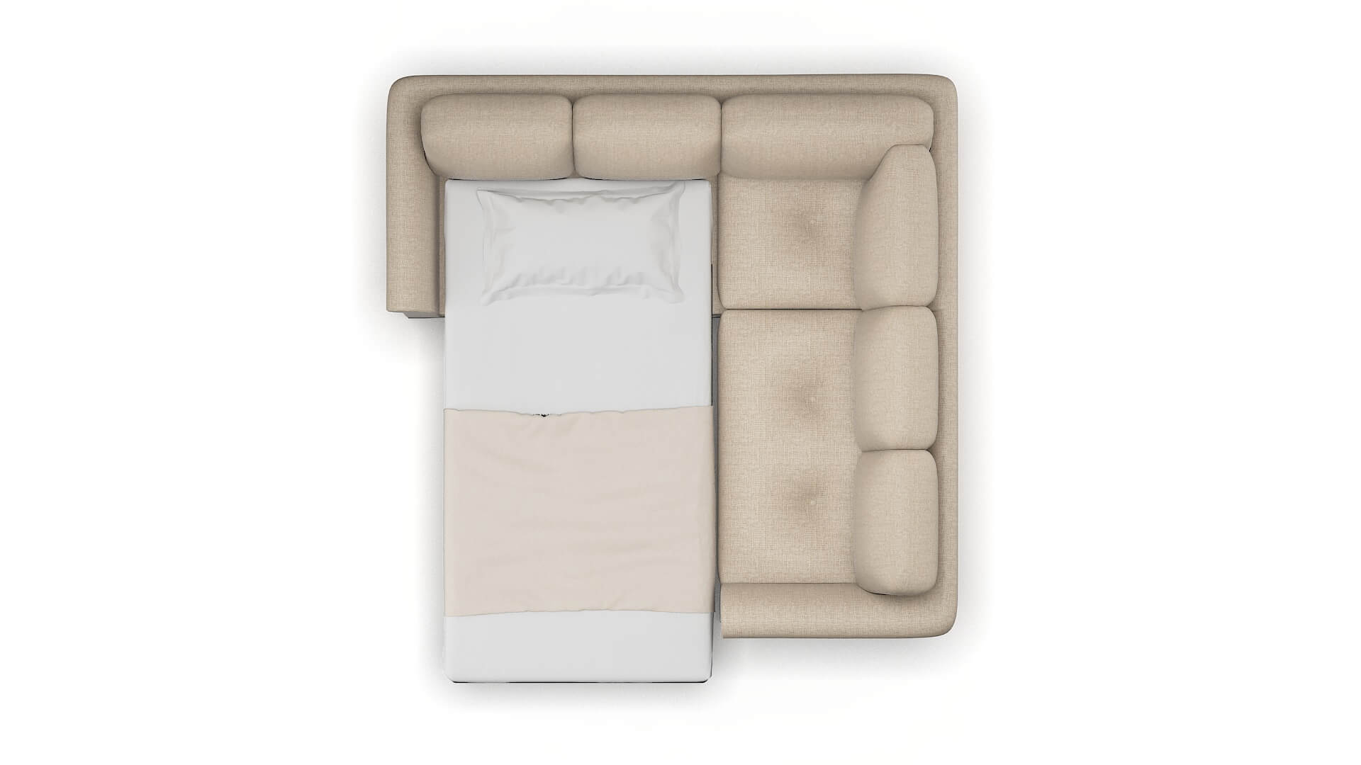 Denver Sosoftness 74 Sectional Sleeper Espresso legs 3