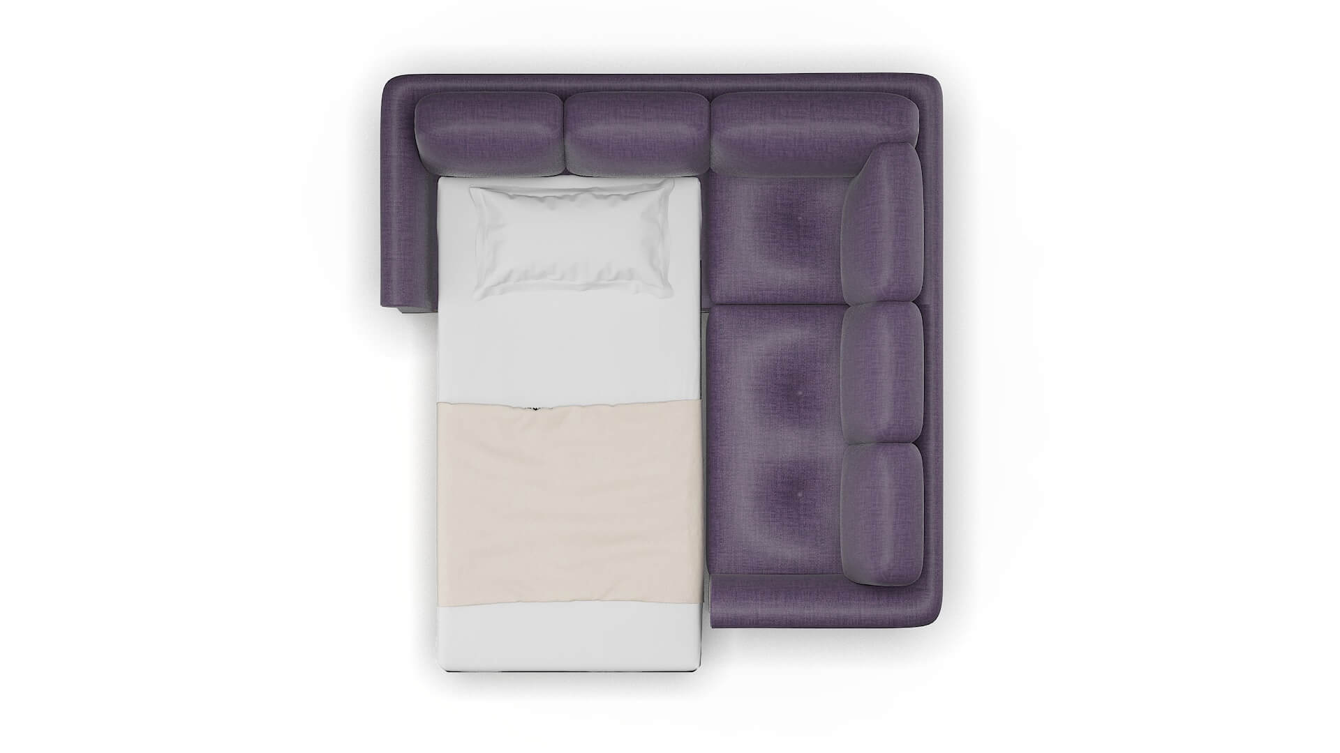 Denver Tess Blackberry Sectional Sleeper Espresso legs 3