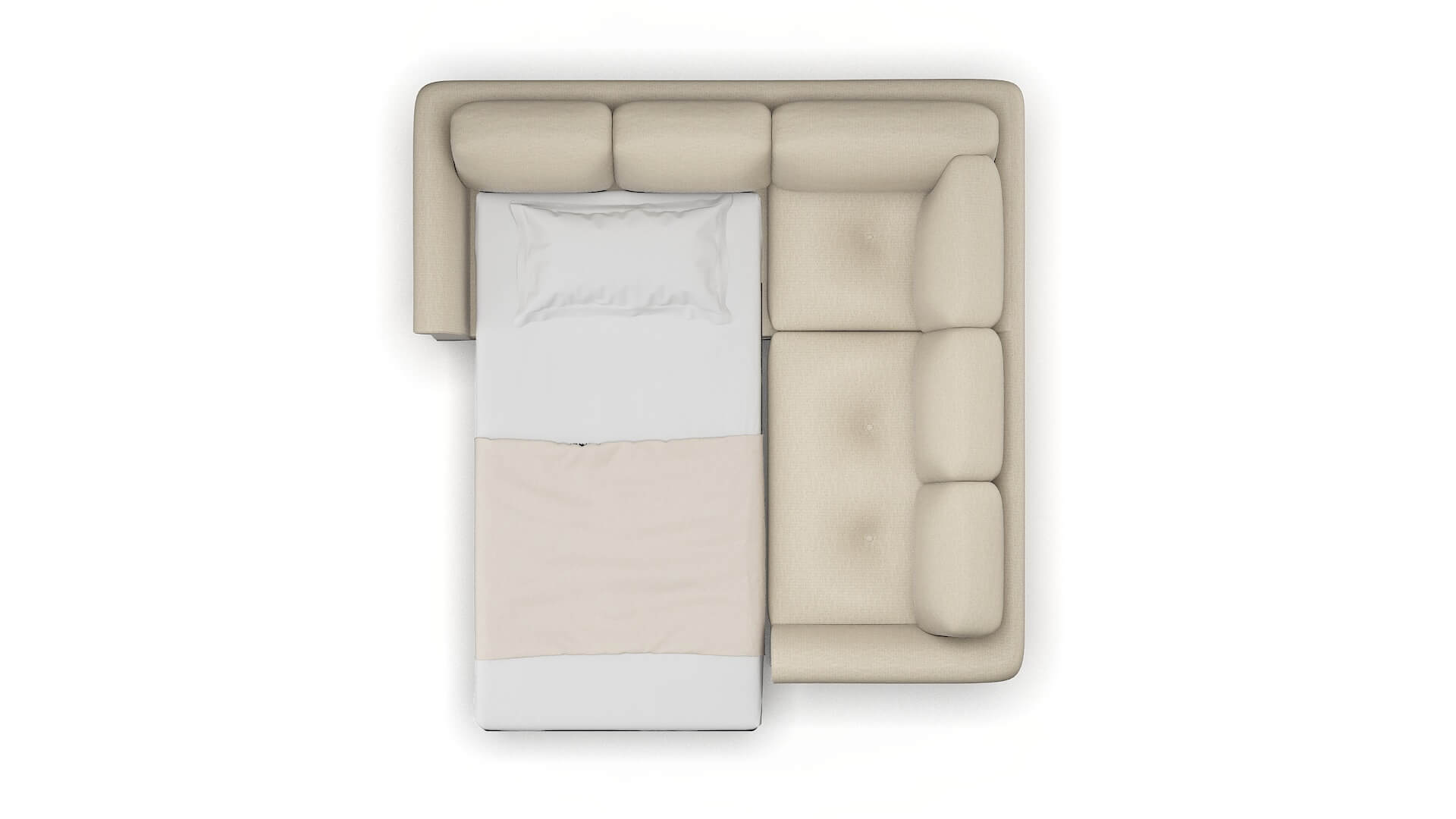 Denver Urban_d Silver Sectional Sleeper Espresso legs 3