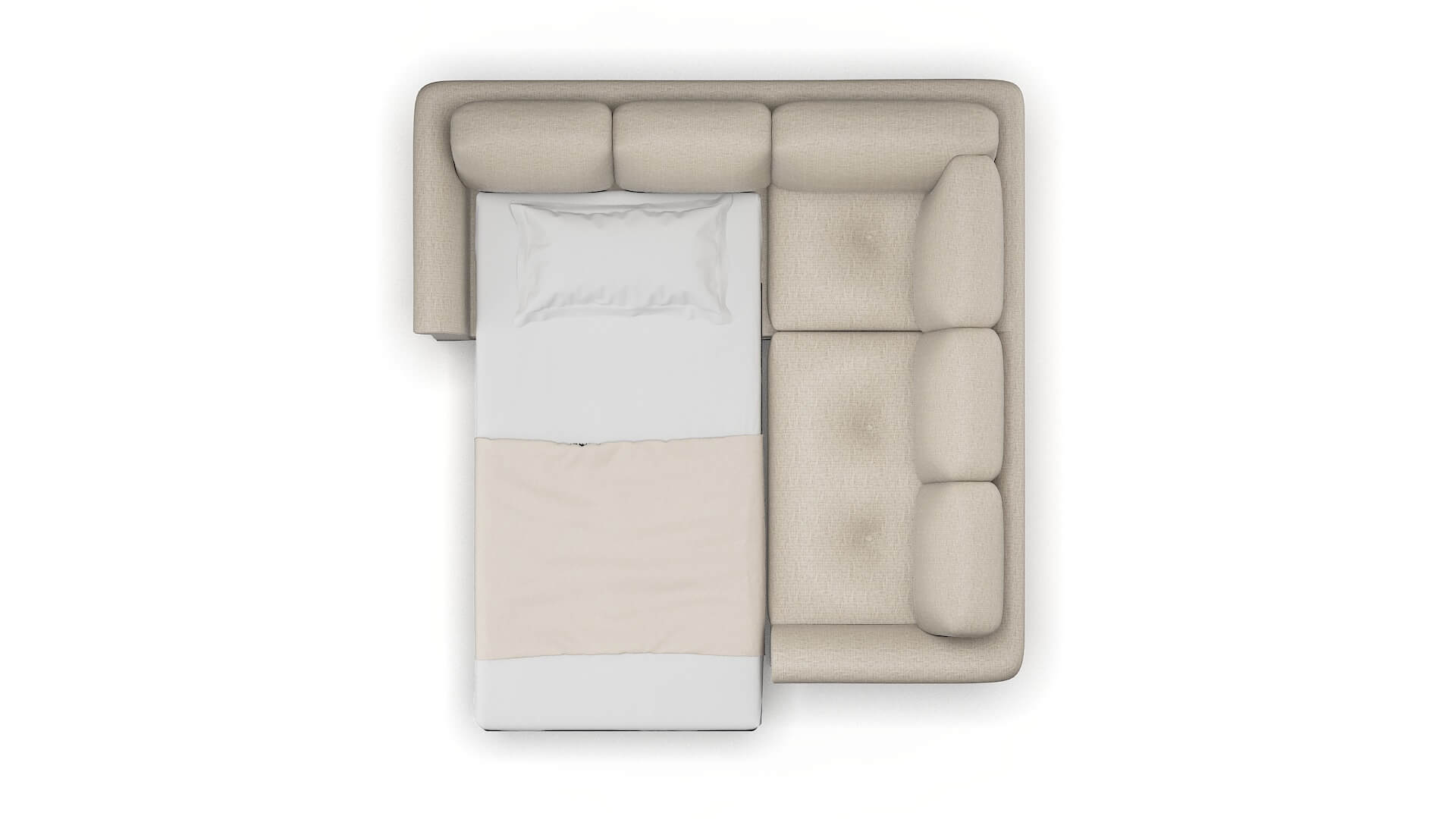 Denver Urban_d Steel Sectional Sleeper Espresso legs 3