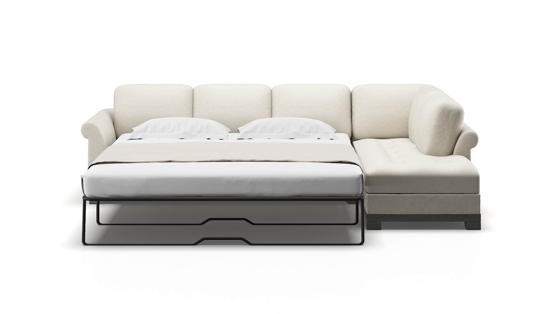 Denver Venus Cream Panel Sleeper Espresso legs 1