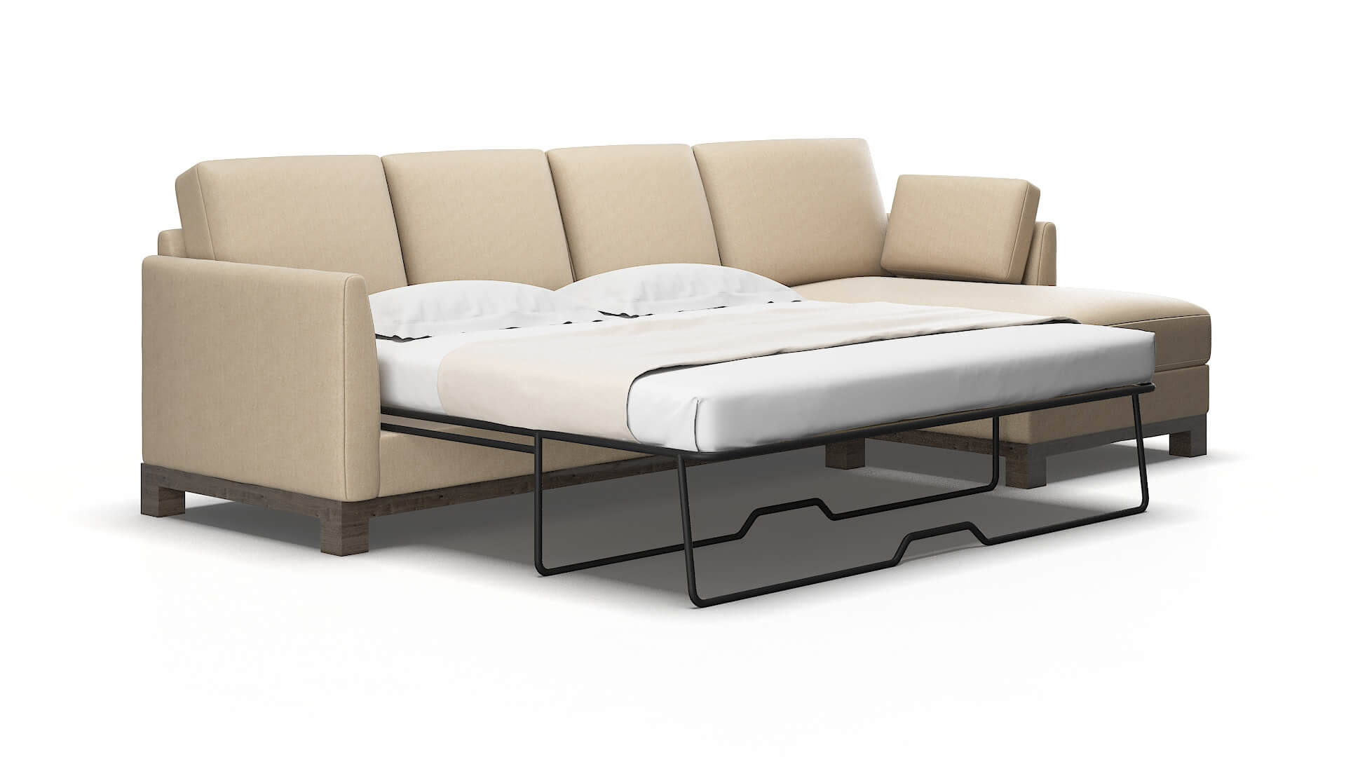 Dover Avenger burlap Panel sleeper Espresso Legs  2