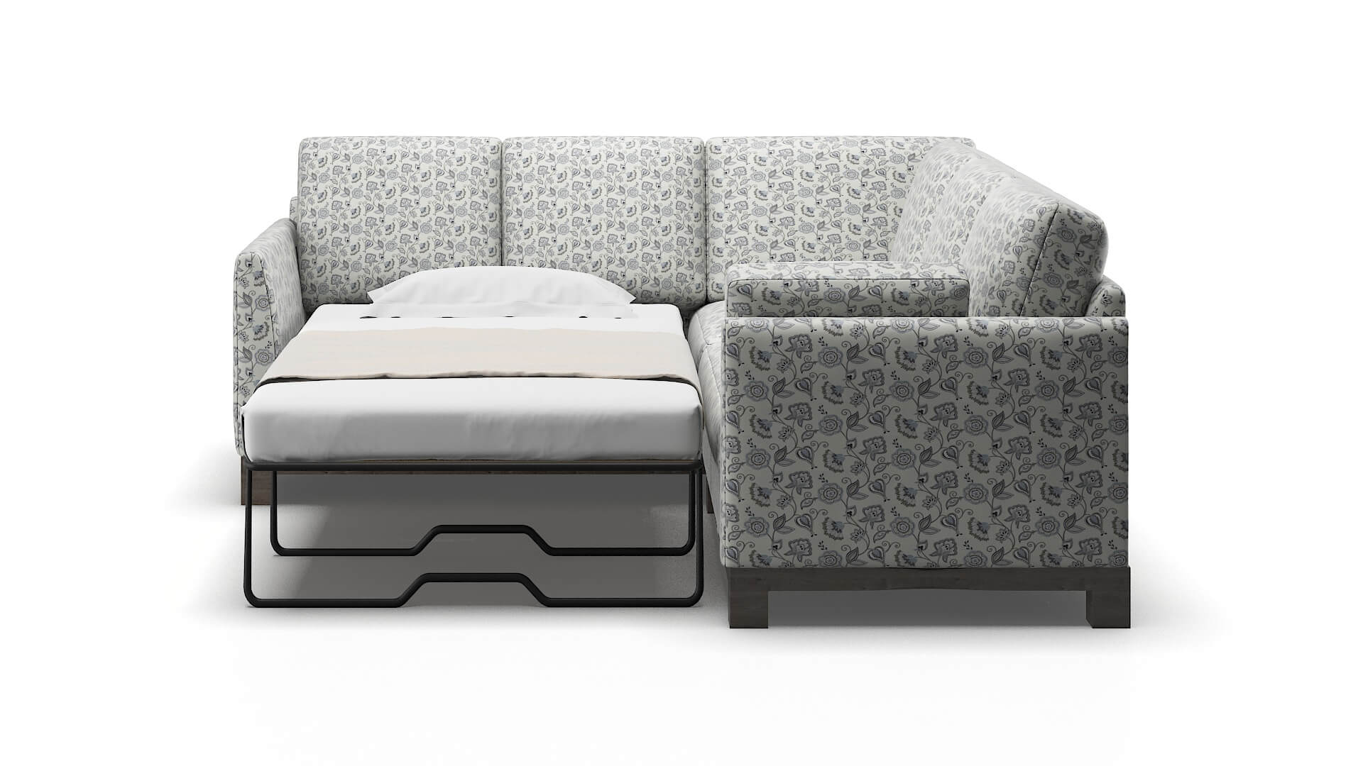 Dover Avignon Sky Sectional Sleeper Espresso legs 1