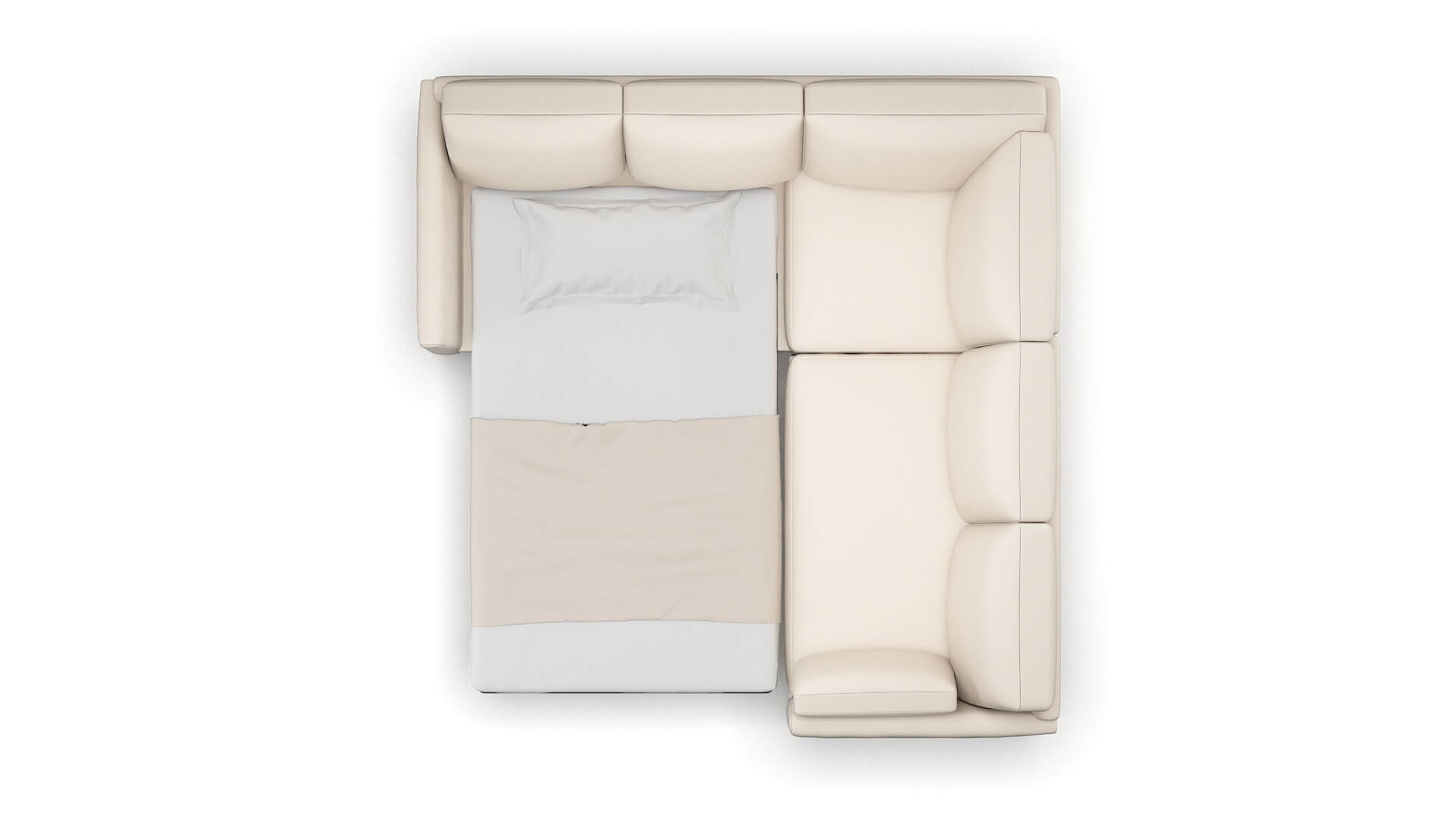 Dover Bella Buckwheat Sectional Sleeper Espresso legs 3