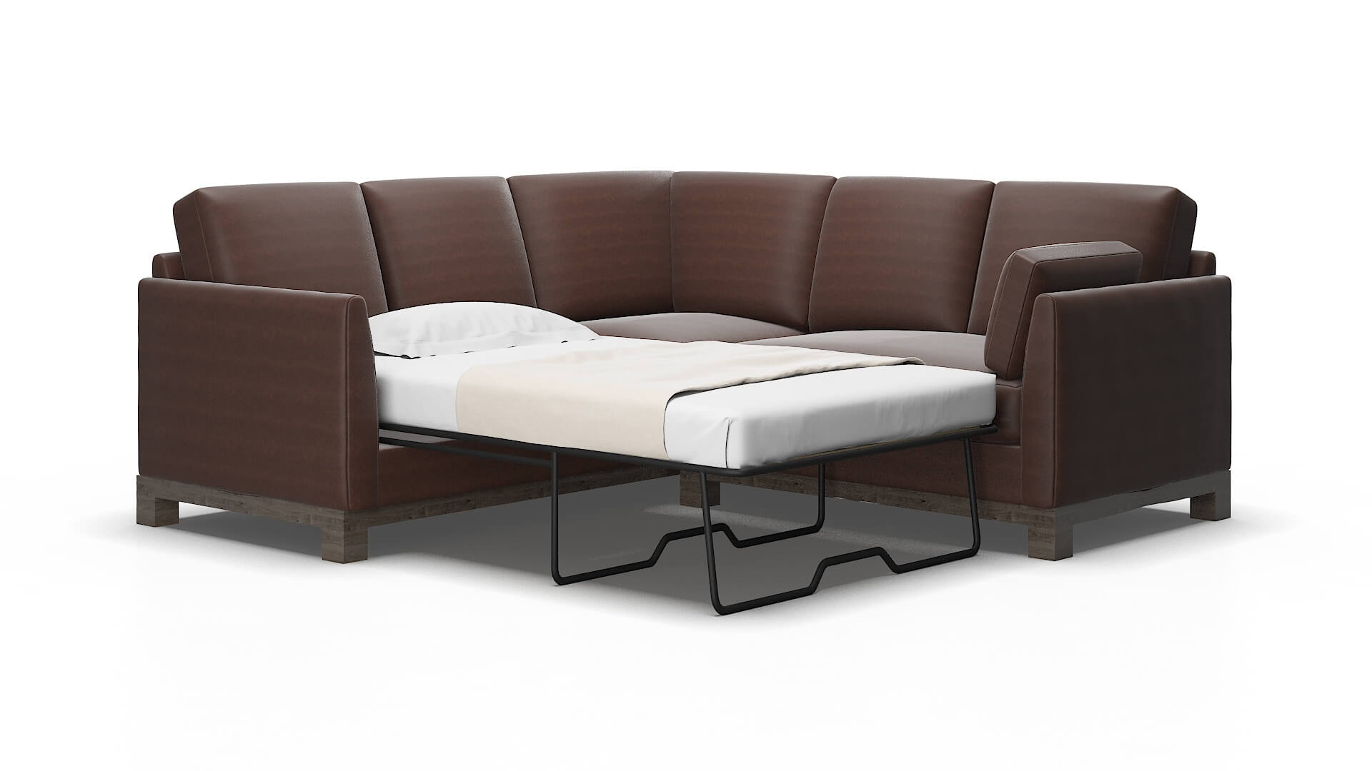 Dover Bella espresso Sectional sleeper Espresso Legs  2