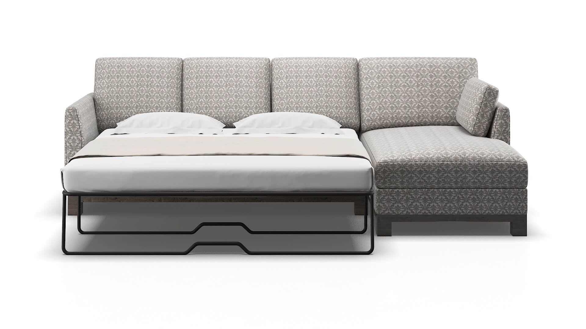 Dover Bergamo Dove Panel Sleeper Espresso legs 1