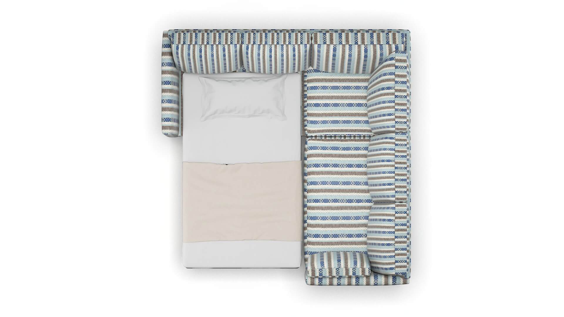 Dover Bodhi Indigo Sectional Sleeper Espresso legs 3