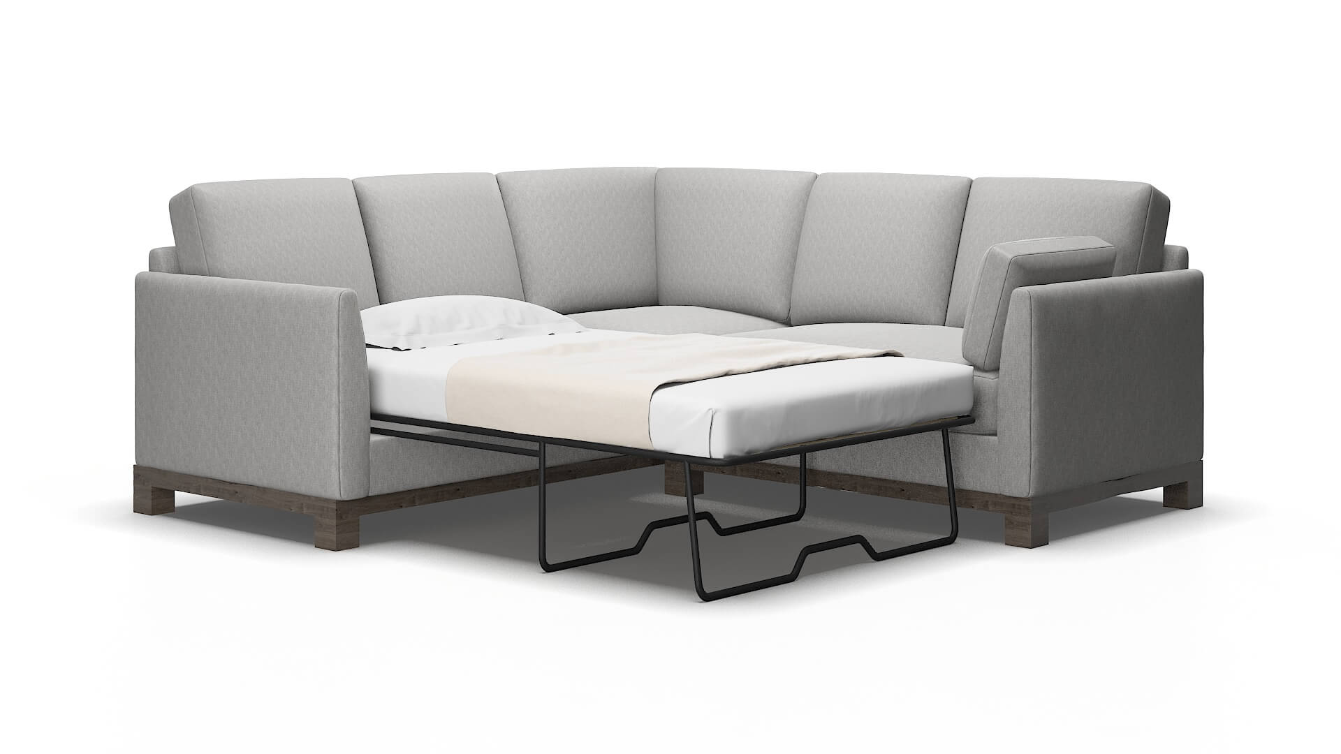 Dover Bungalow graphite Sectional sleeper Espresso Legs  2