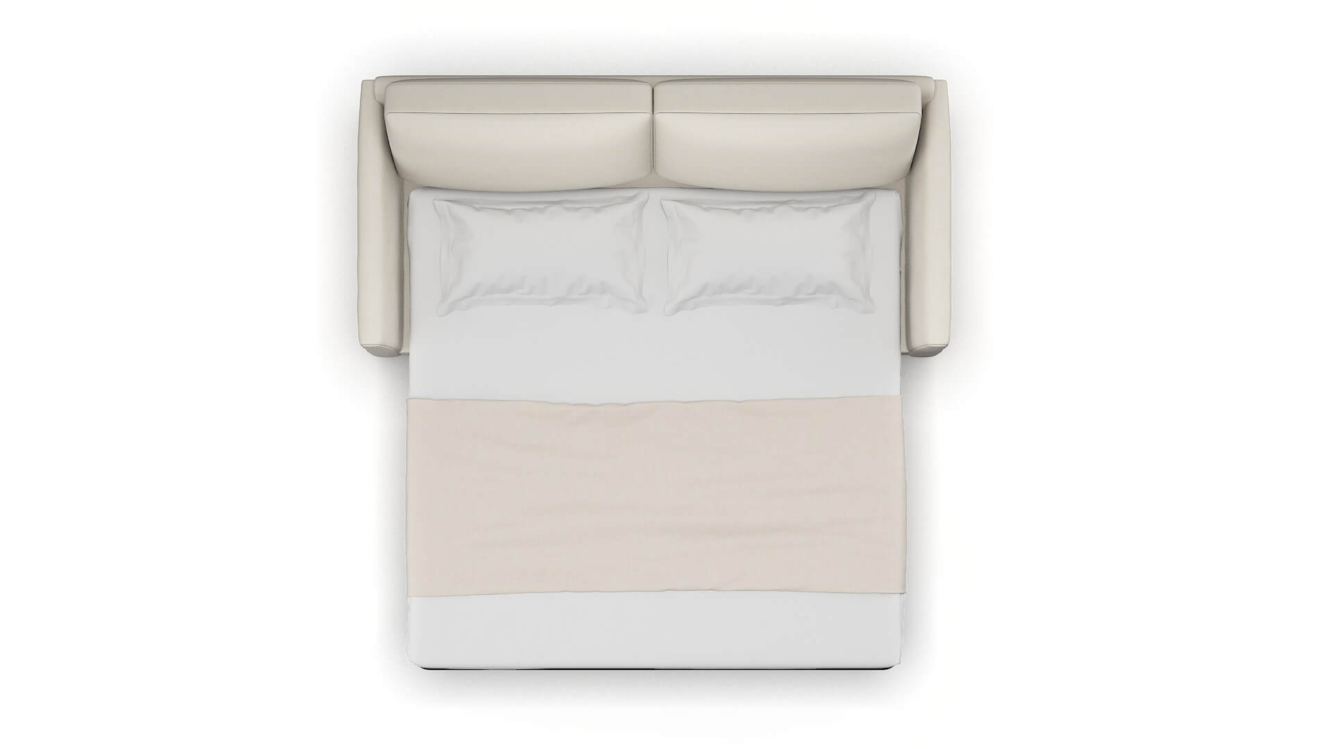 Dover Bungalow Ivory Sofa Sleeper Espresso legs 3