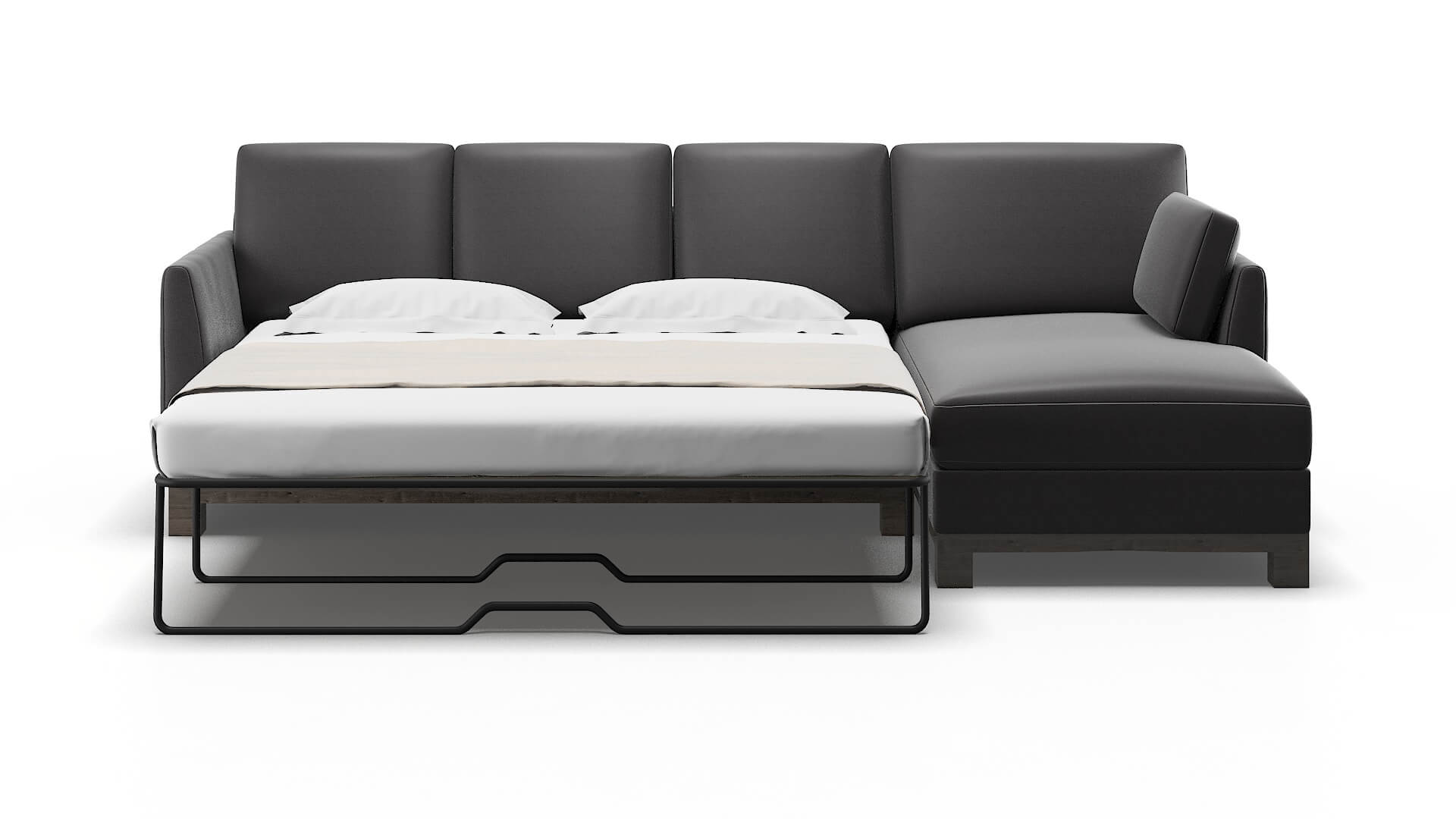 Dover Catalina Charcoal Panel Sleeper Espresso legs 1