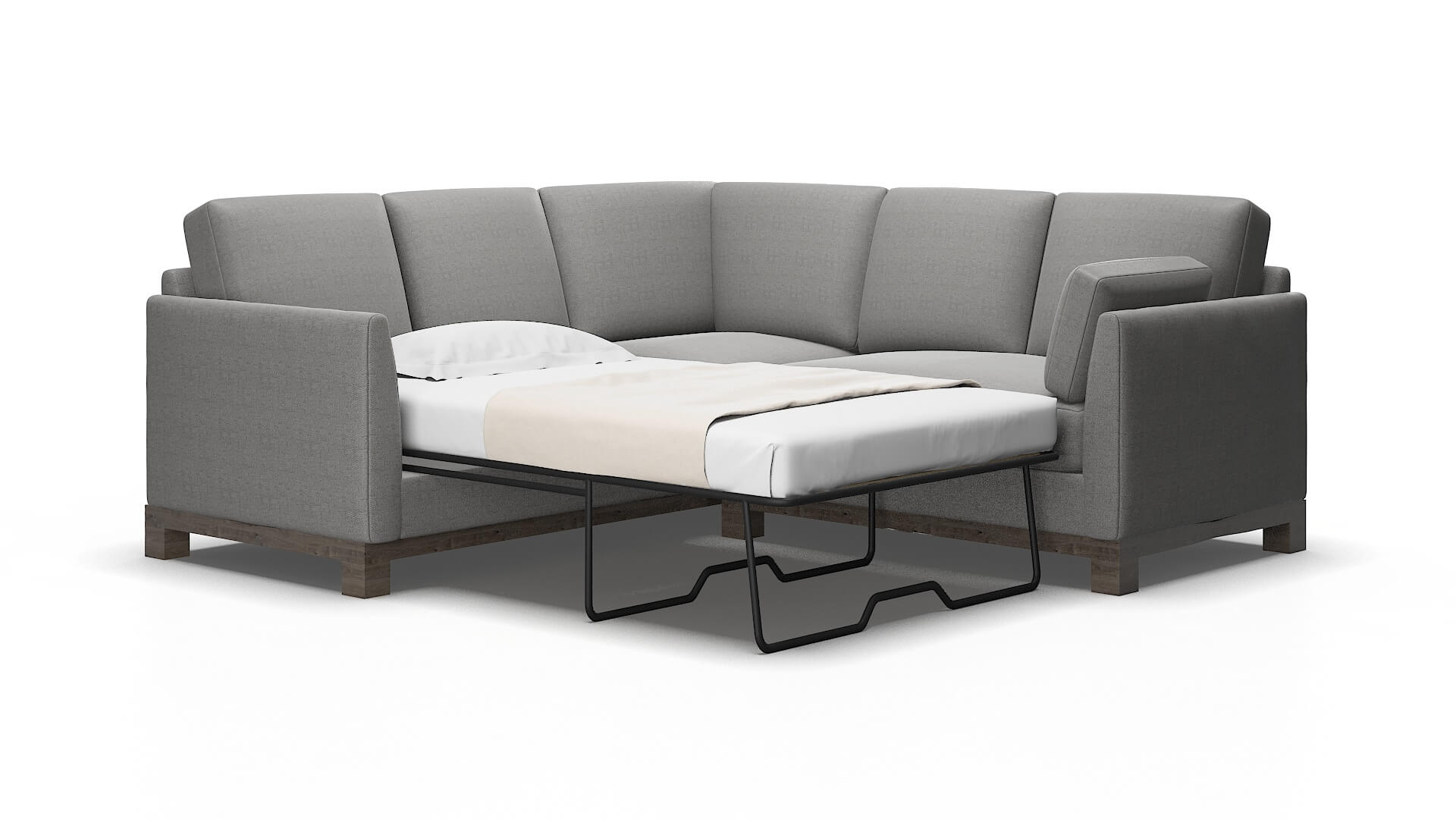 Dover Catalina steel Sectional sleeper Espresso Legs  2