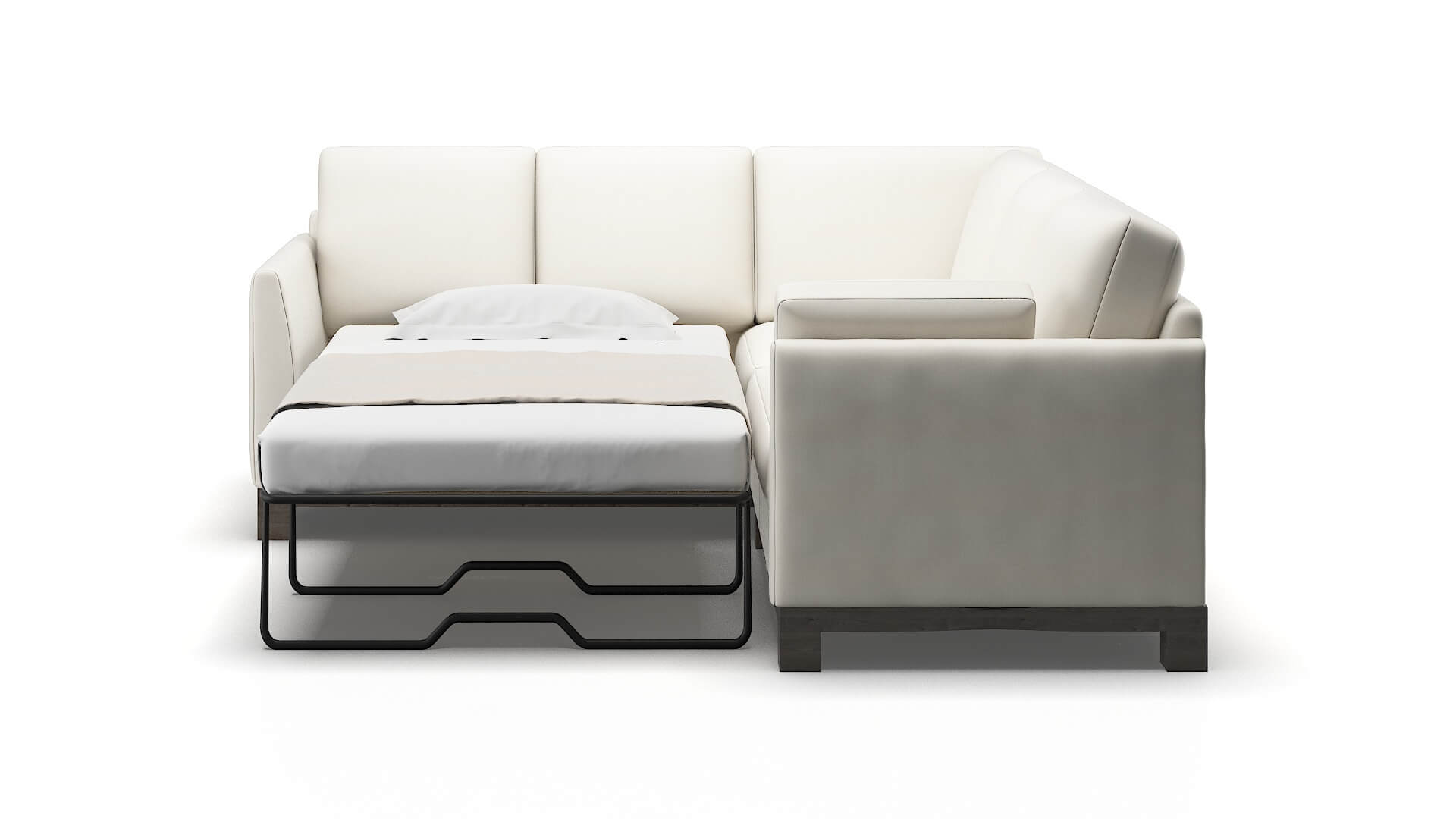 Dover Chance Bone Sectional Sleeper Espresso legs 1