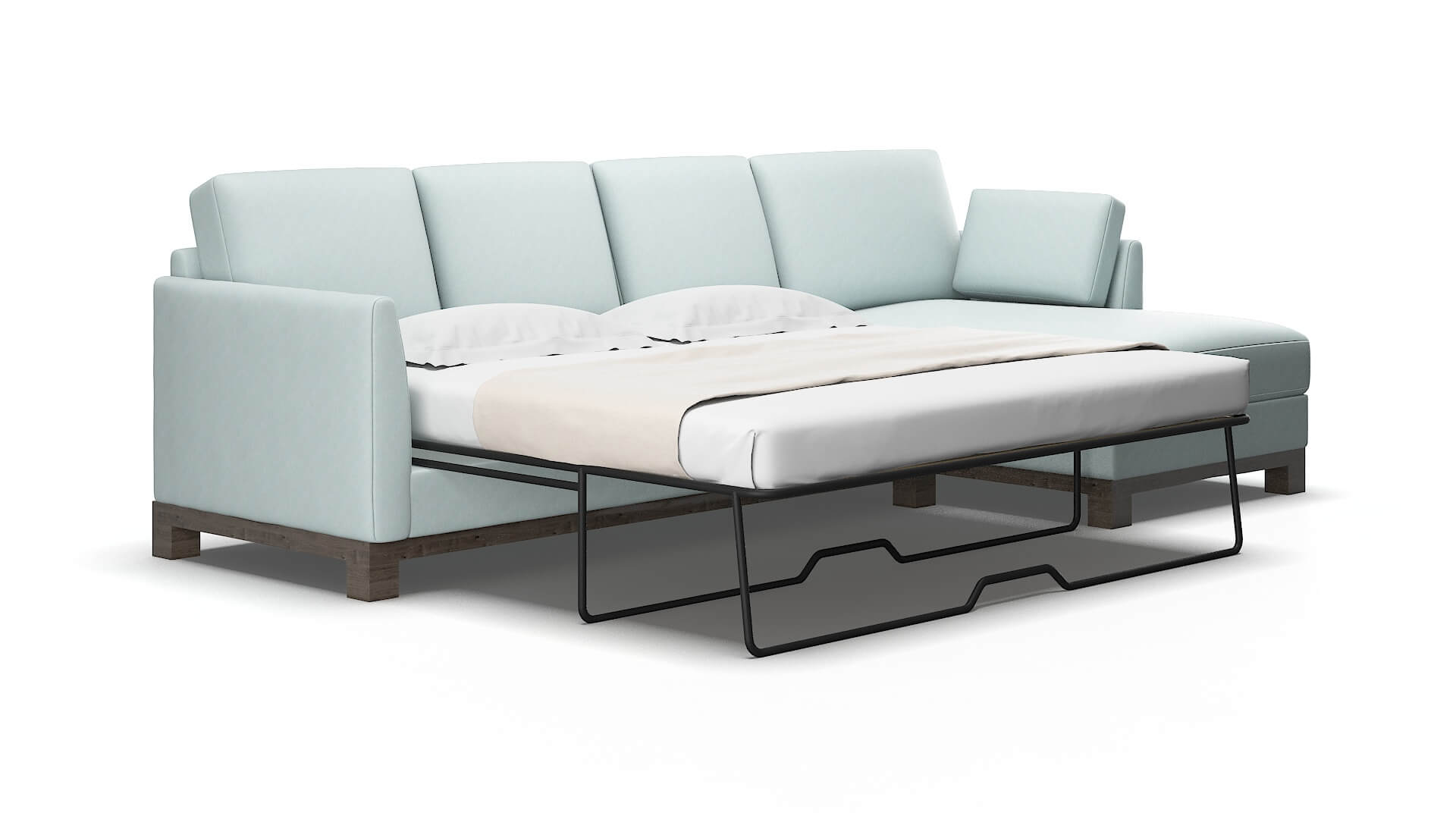 Dover Clyde cornflower Panel sleeper Espresso Legs  2