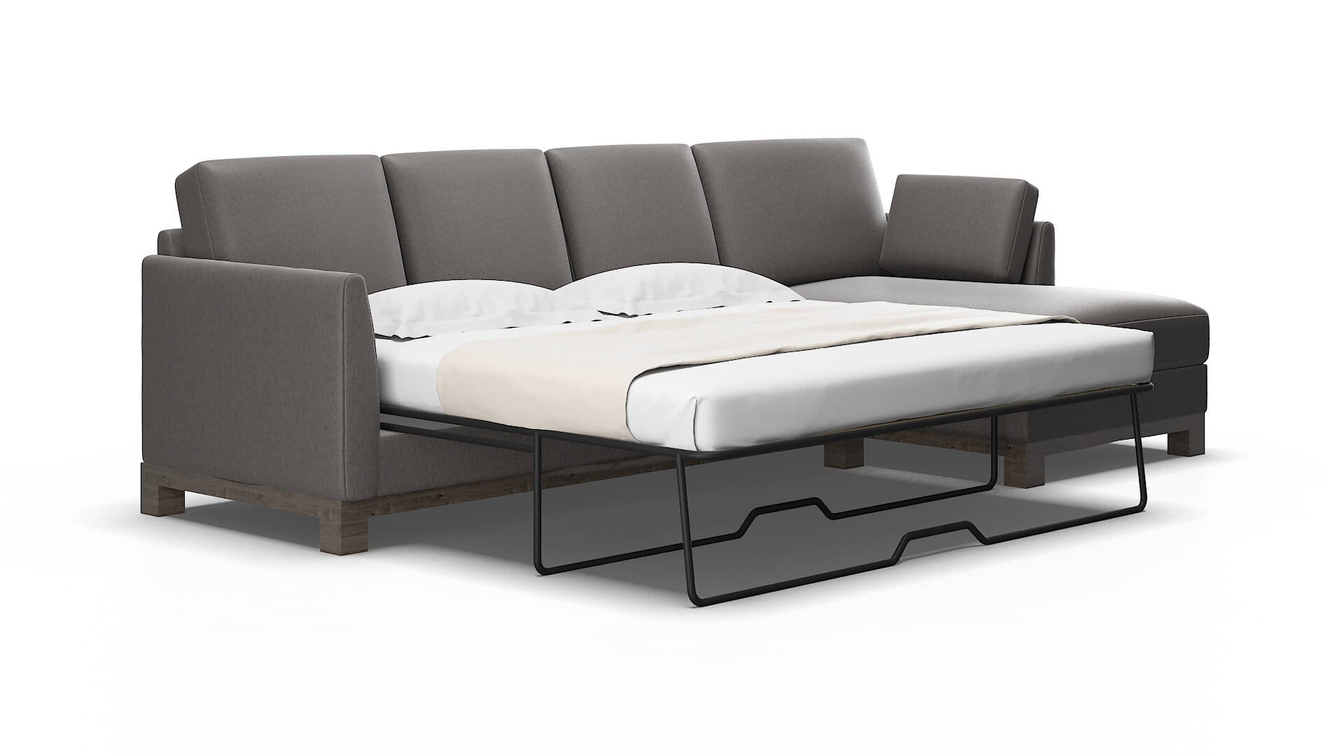 Dover Cosmo Charcoal Panel Sleeper Espresso legs 2