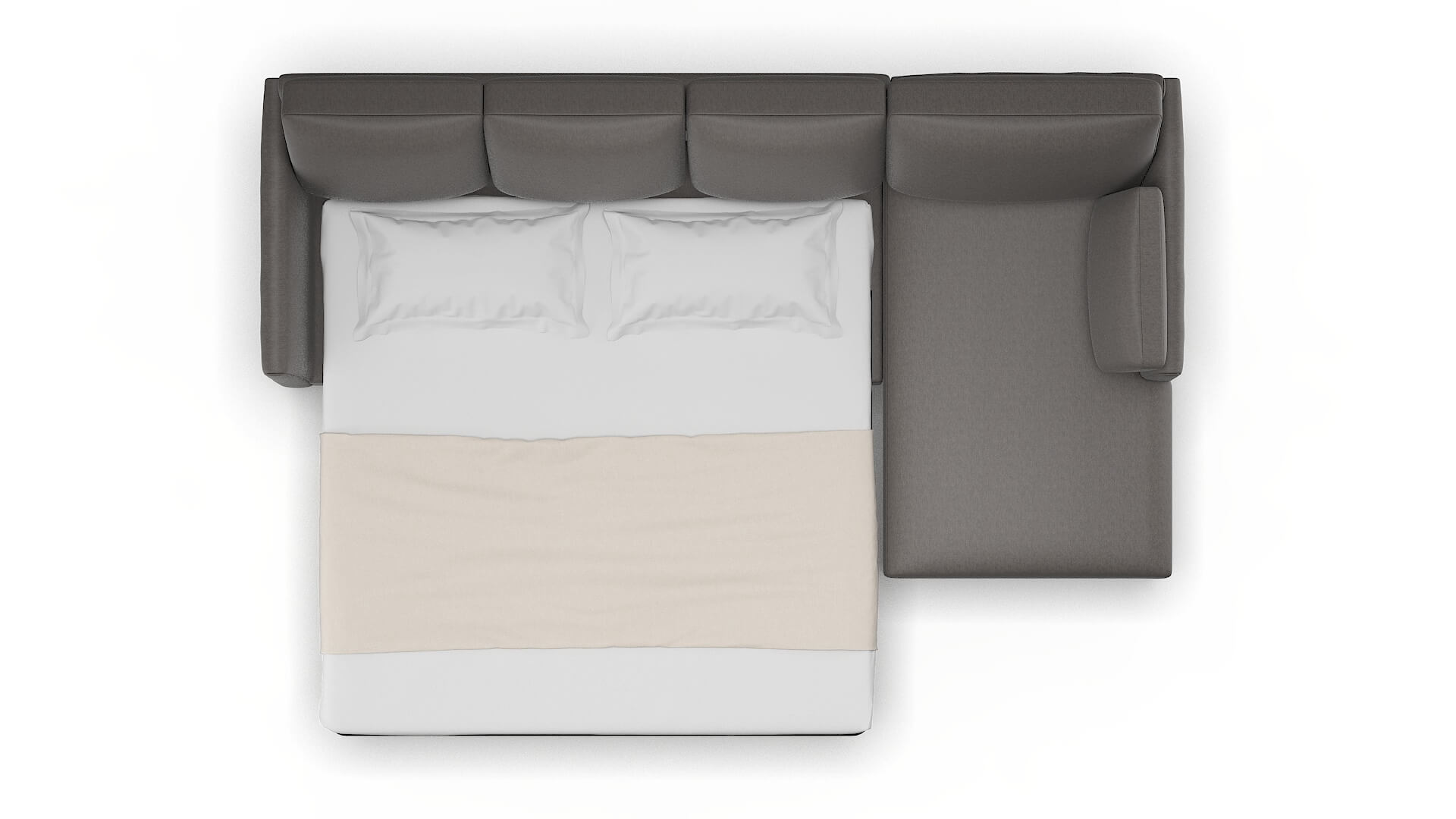 Dover Cosmo Charcoal Panel Sleeper Espresso legs 3