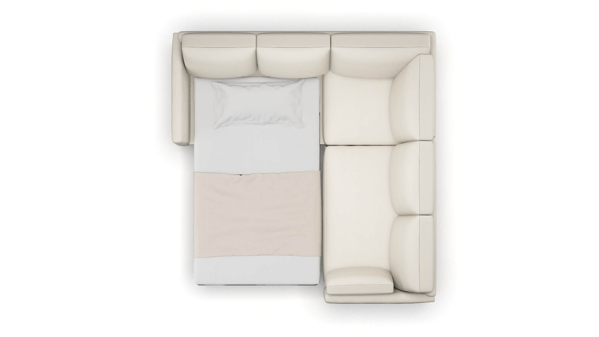 Dover Cosmo Sand Sectional Sleeper Espresso legs 3